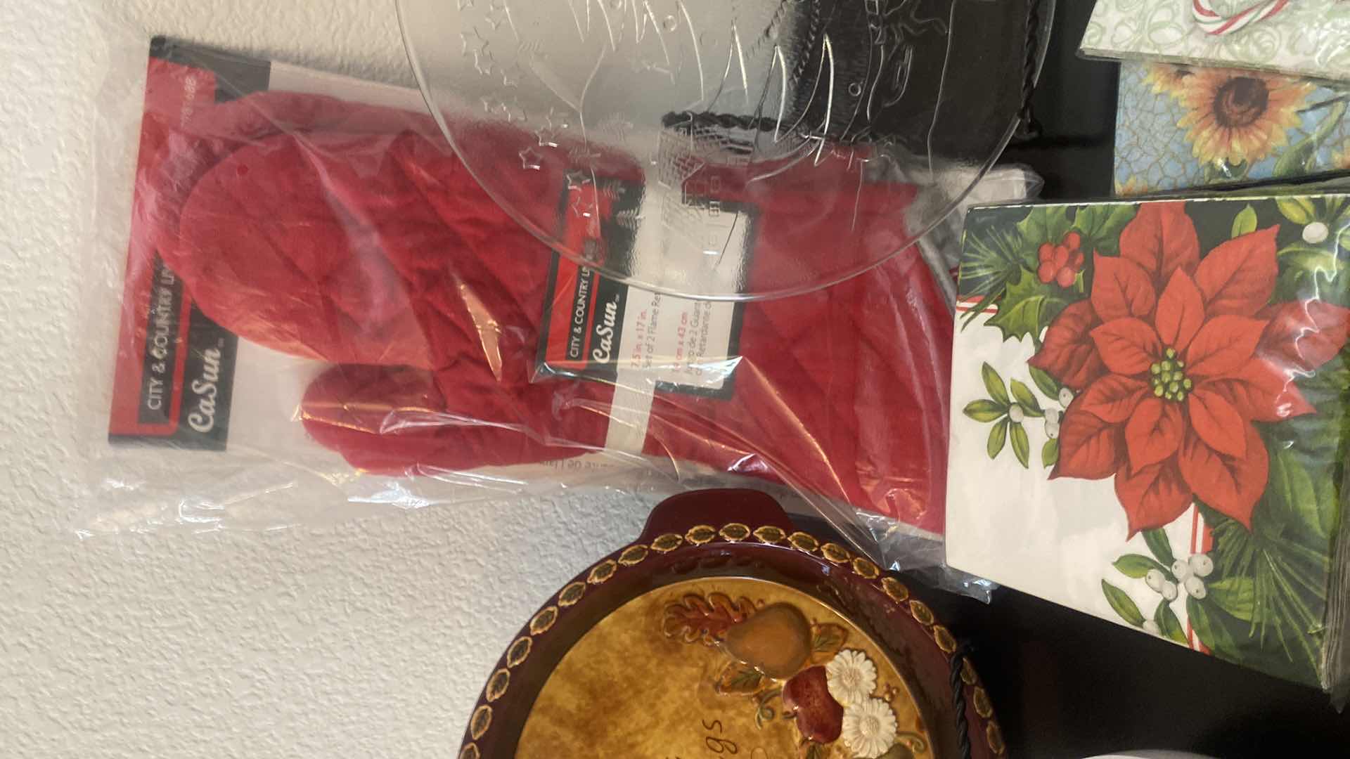 Photo 1 of HOLIDAY PIE PLATES PLATTER PAPER NAPKINS AND BOWLS