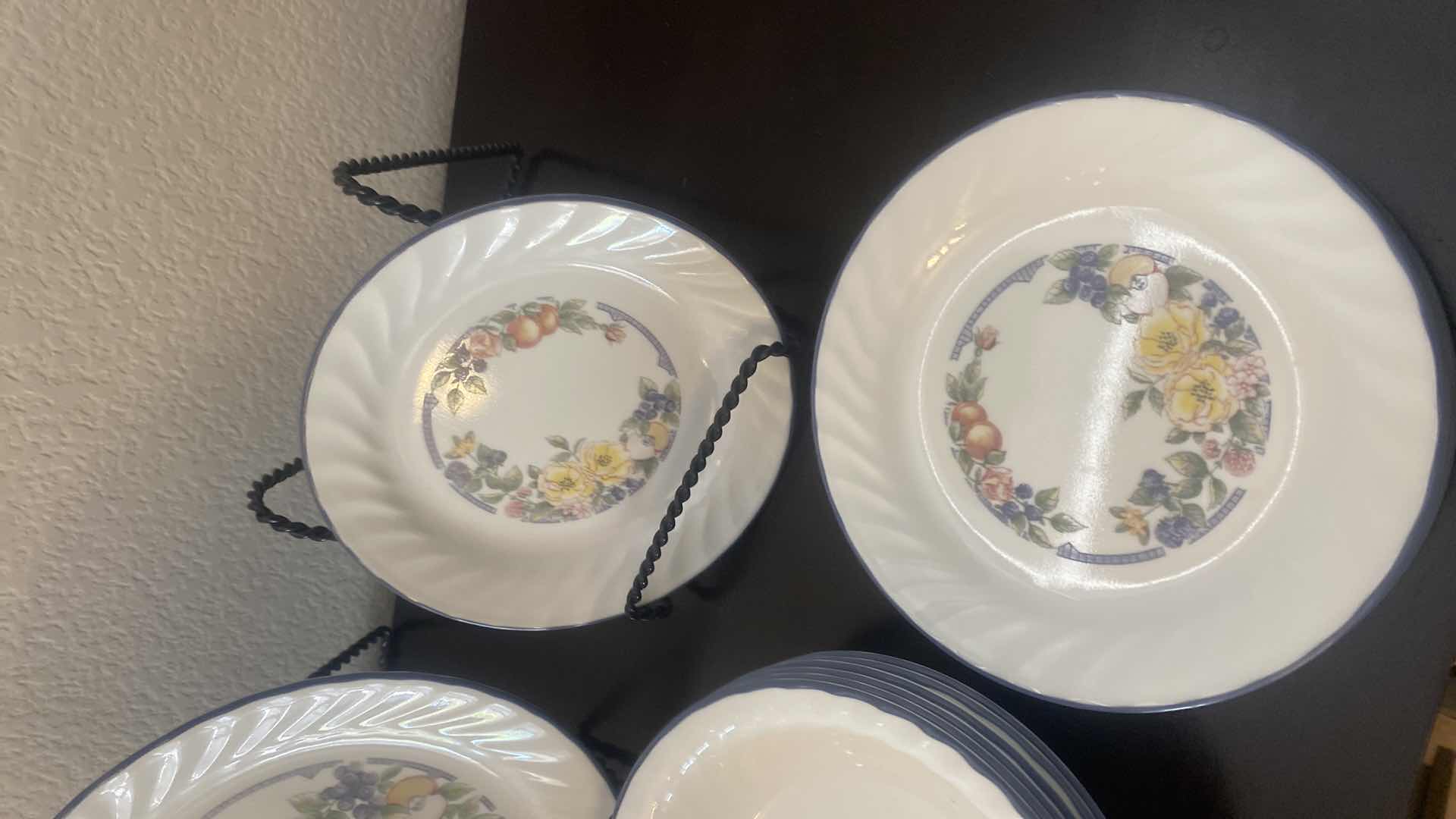 Photo 1 of VINTAGE 24 PIECES CORELLE  10 1/4 INCH ORCHARD ROSE DINNER PLATES (8) SALAD PLATES (8) CEREAL BOWLS (6)
