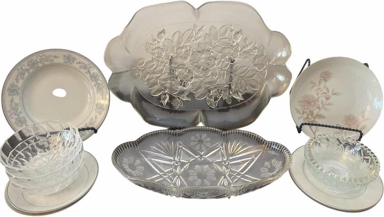 Photo 1 of CUT GLASS PLATTER BOWLS & ODDS & ENDS CHINA