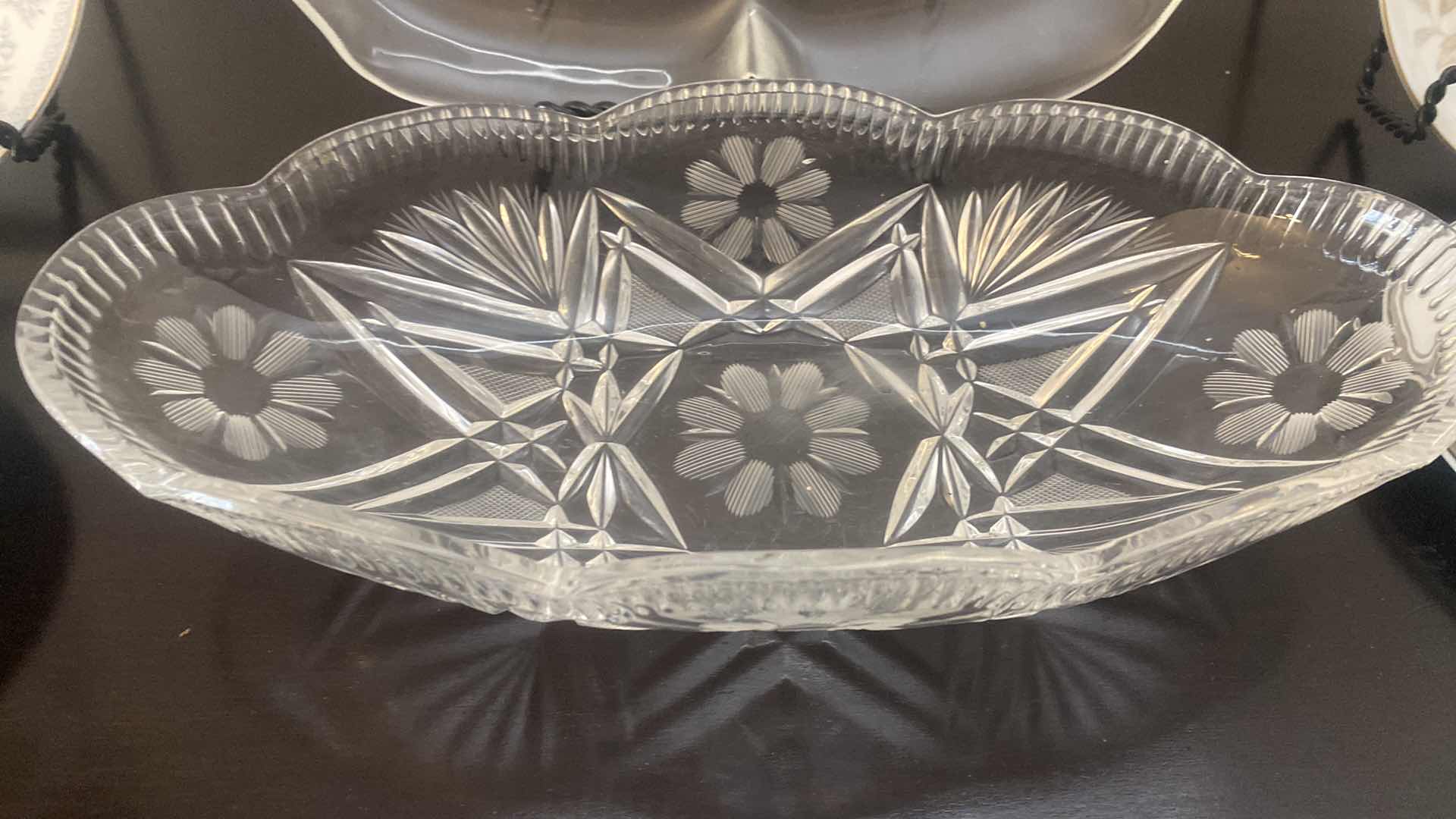 Photo 1 of CUT GLASS PLATTER BOWLS & ODDS & ENDS CHINA