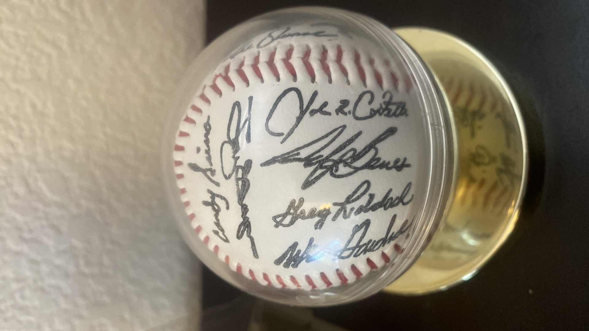 Photo 1 of 4 COMMEMORATIVE BASEBALLS ONE IS SIGNED