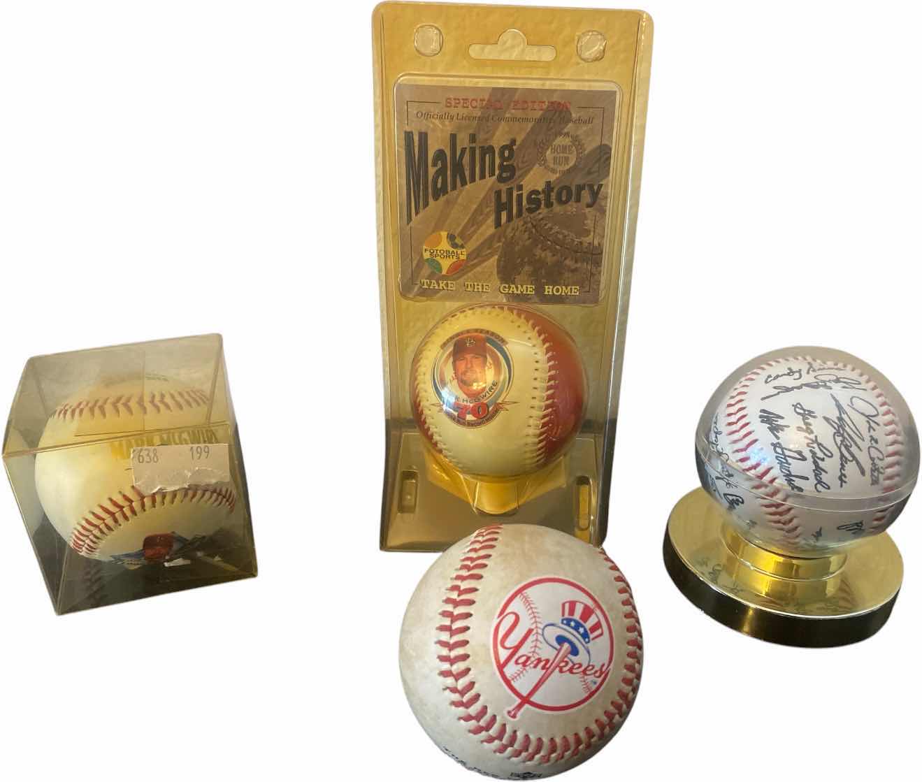 Photo 1 of 4 COMMEMORATIVE BASEBALLS ONE IS SIGNED