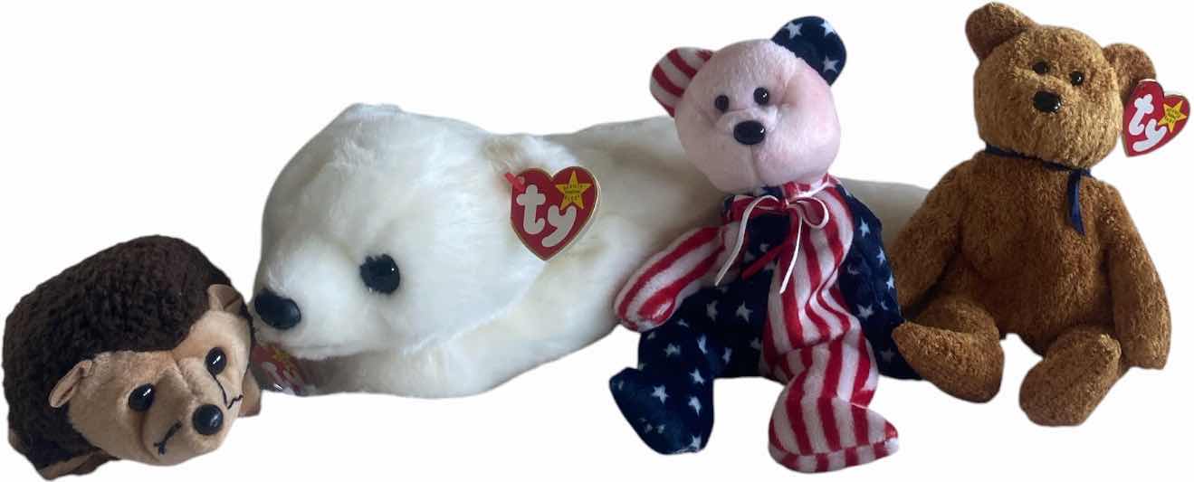 View 1 of 1 BEANIE BUDDY AND 3 BEANIE BABIES