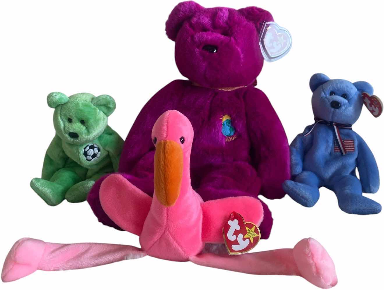 View 1 of 1 BEANIE BUDDY AND 3 BEANIE BABIES