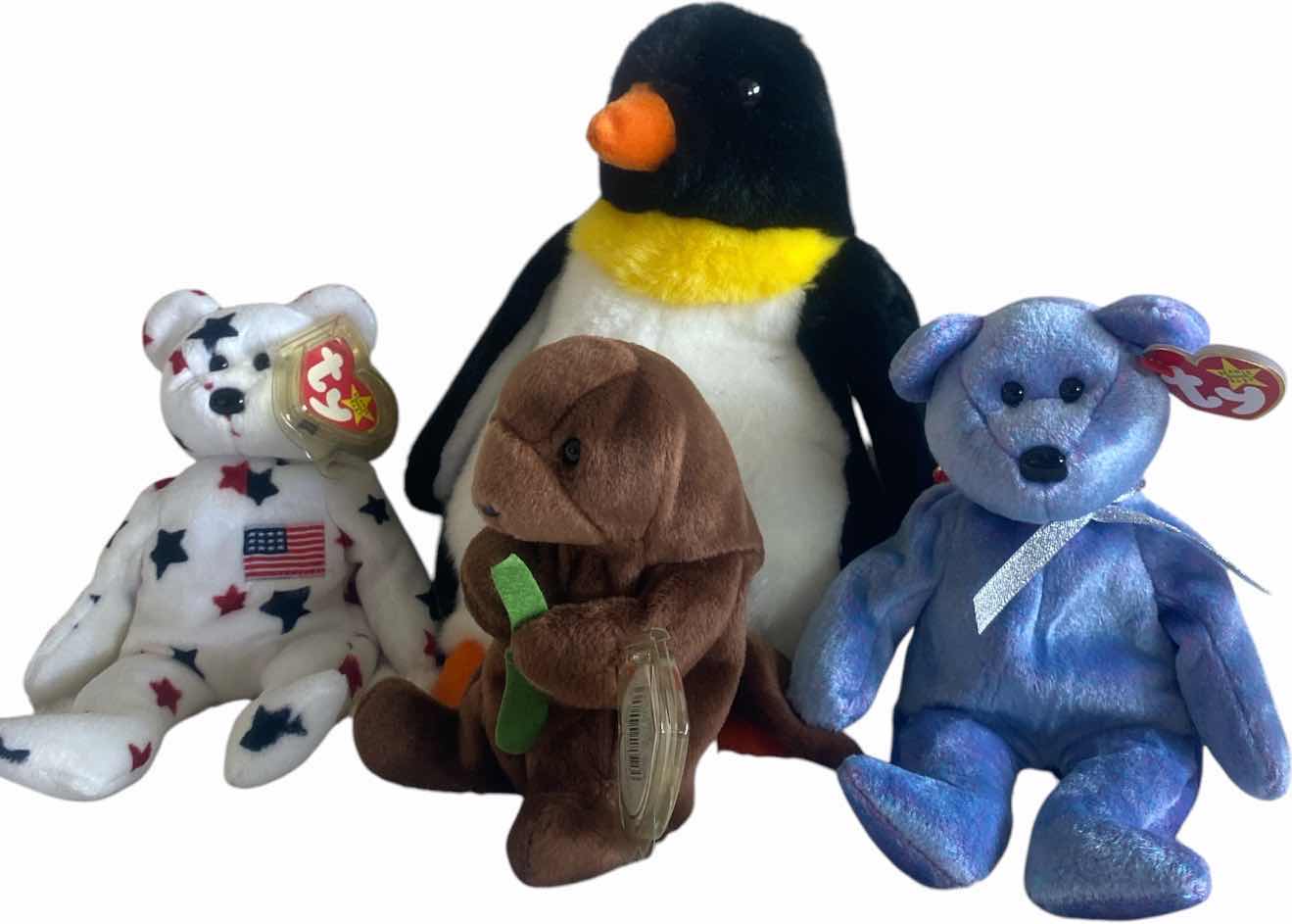 View 1 of 1 BEANIE BUDDY AND 3 BEANIE BABIES