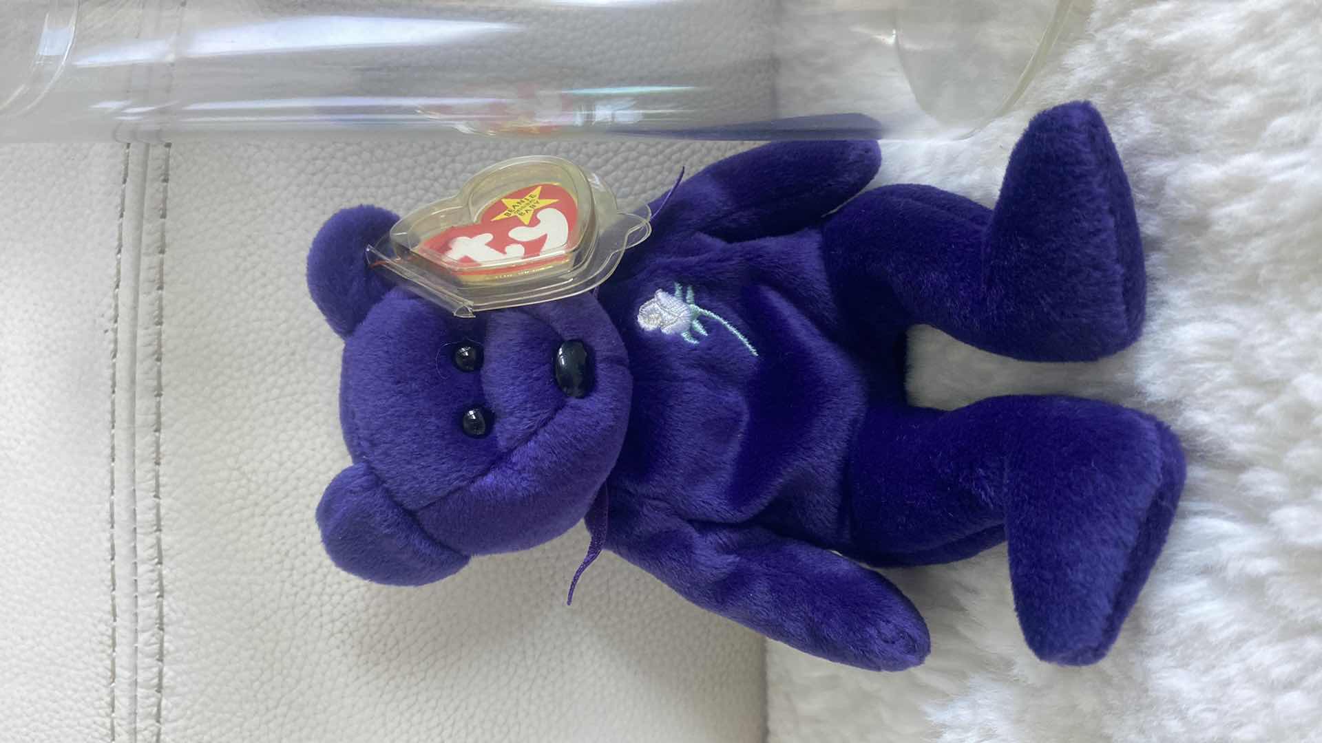 Photo 1 of 2 PRINCESS, BEAR, BEANIE BABIES, AND ONE DISPLAY CYLINDER