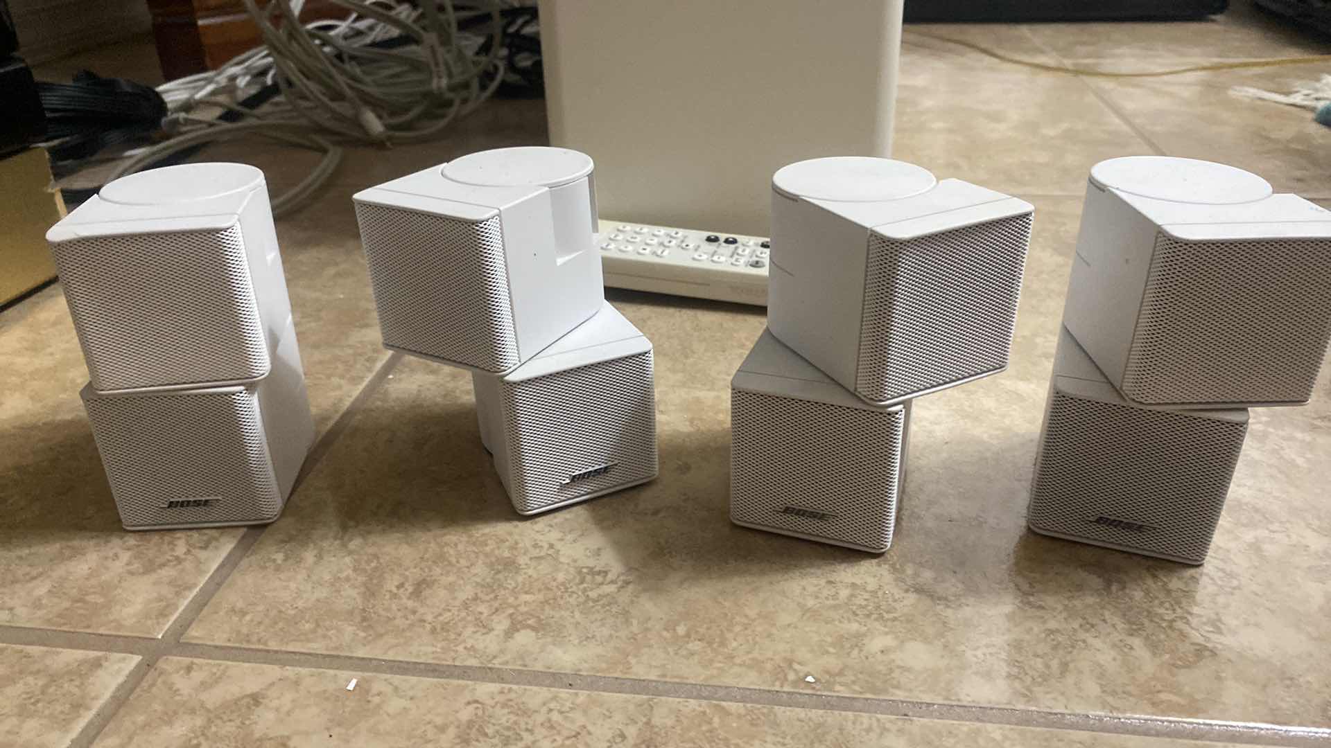 Photo 1 of BOSE ACOUSTIMASS FIVE SERIES III SPEAKER SYSTEM WITH REMOTE BASS SPEAKER AND 10 SMALL SPEAKERS)