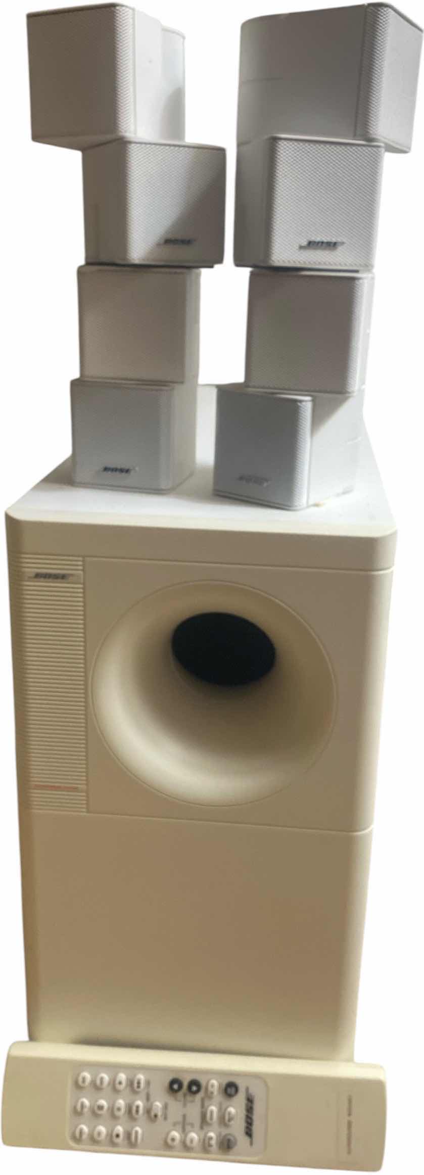 Photo 1 of BOSE ACOUSTIMASS FIVE SERIES III SPEAKER SYSTEM WITH REMOTE BASS SPEAKER AND 10 SMALL SPEAKERS)