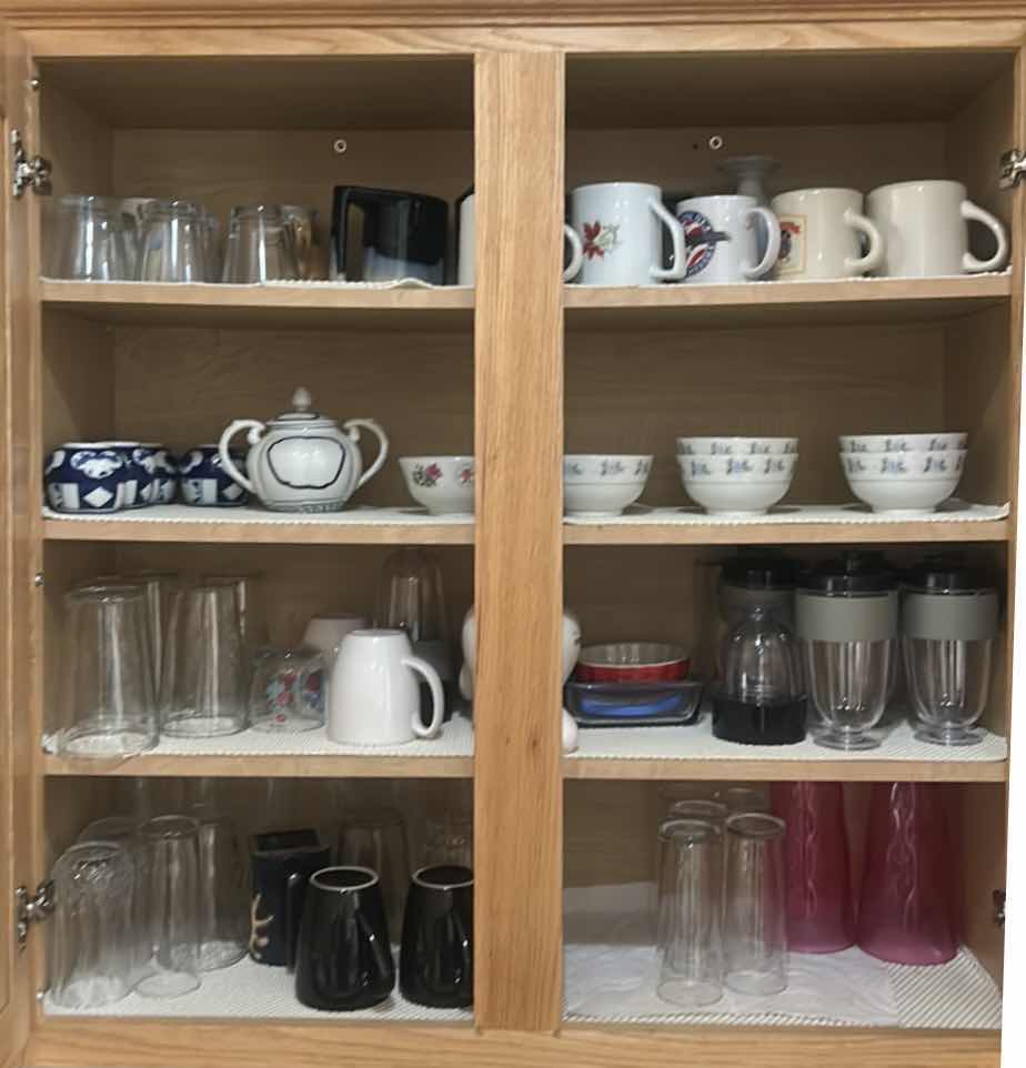 Photo 1 of CONTENTS OF KITCHEN CABINET-DISHES
