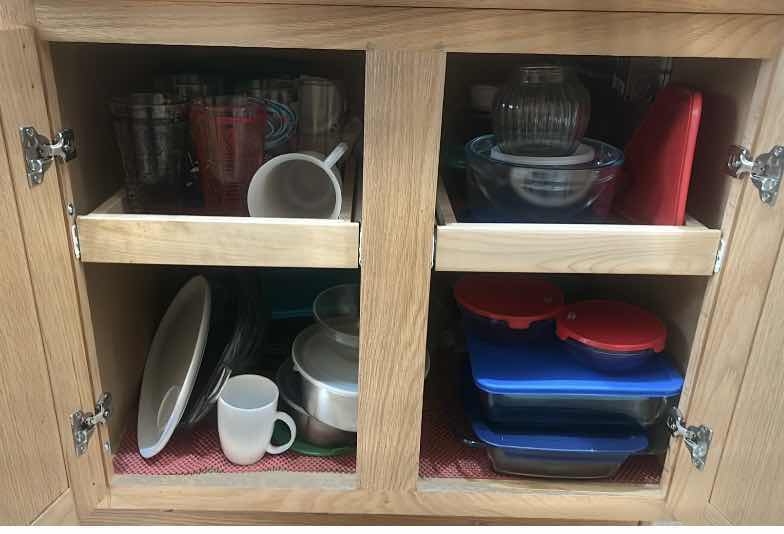 Photo 1 of CONTENTS OF KITCHEN CABINET