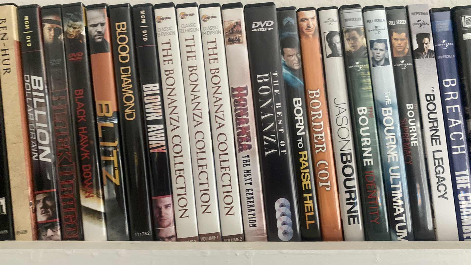 Photo 1 of SHELF OF 150 DVD MOVIES SEE PICTURES