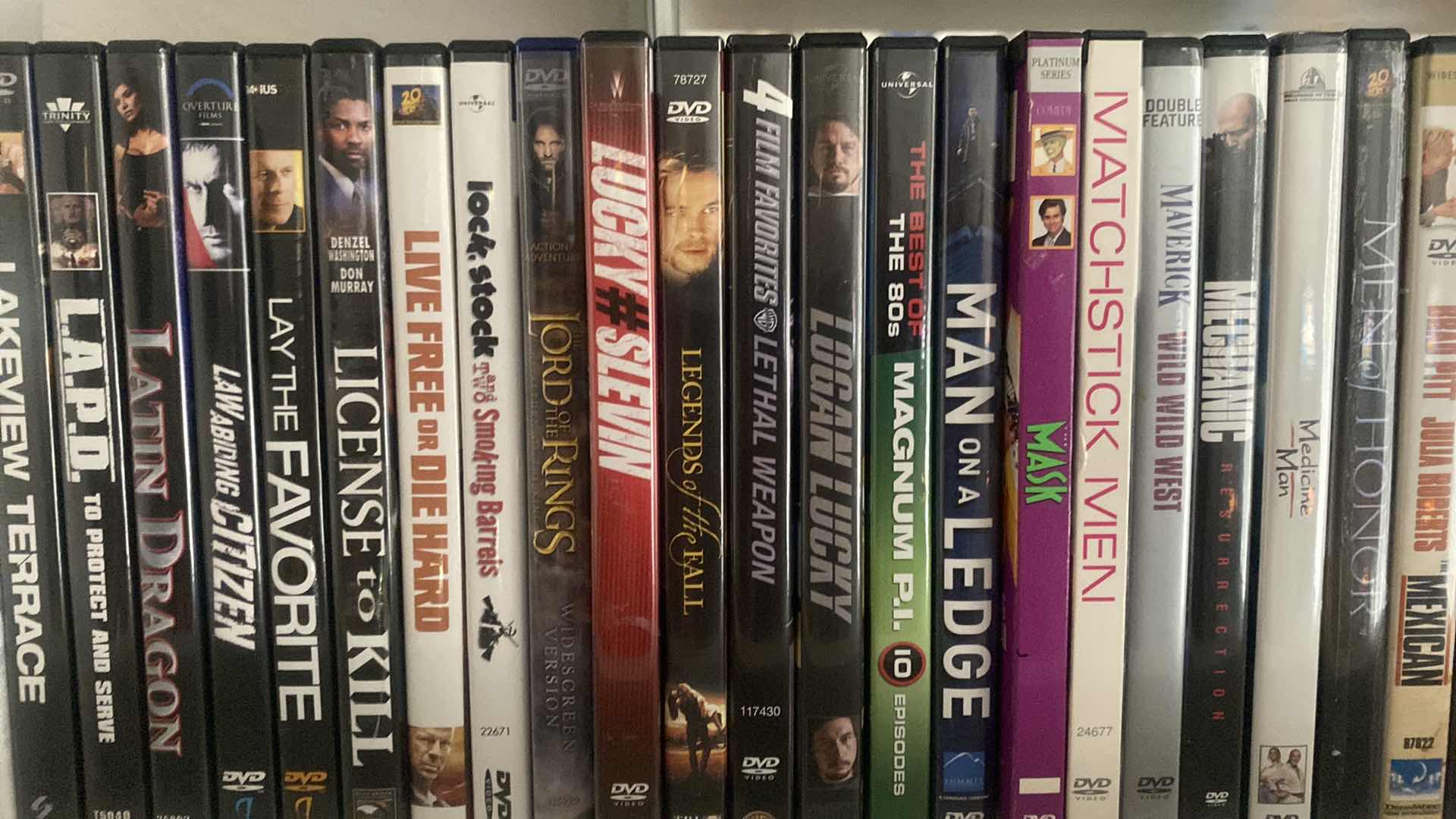 Photo 1 of SHELF OF 150 DVD MOVIES SEE PICTURES