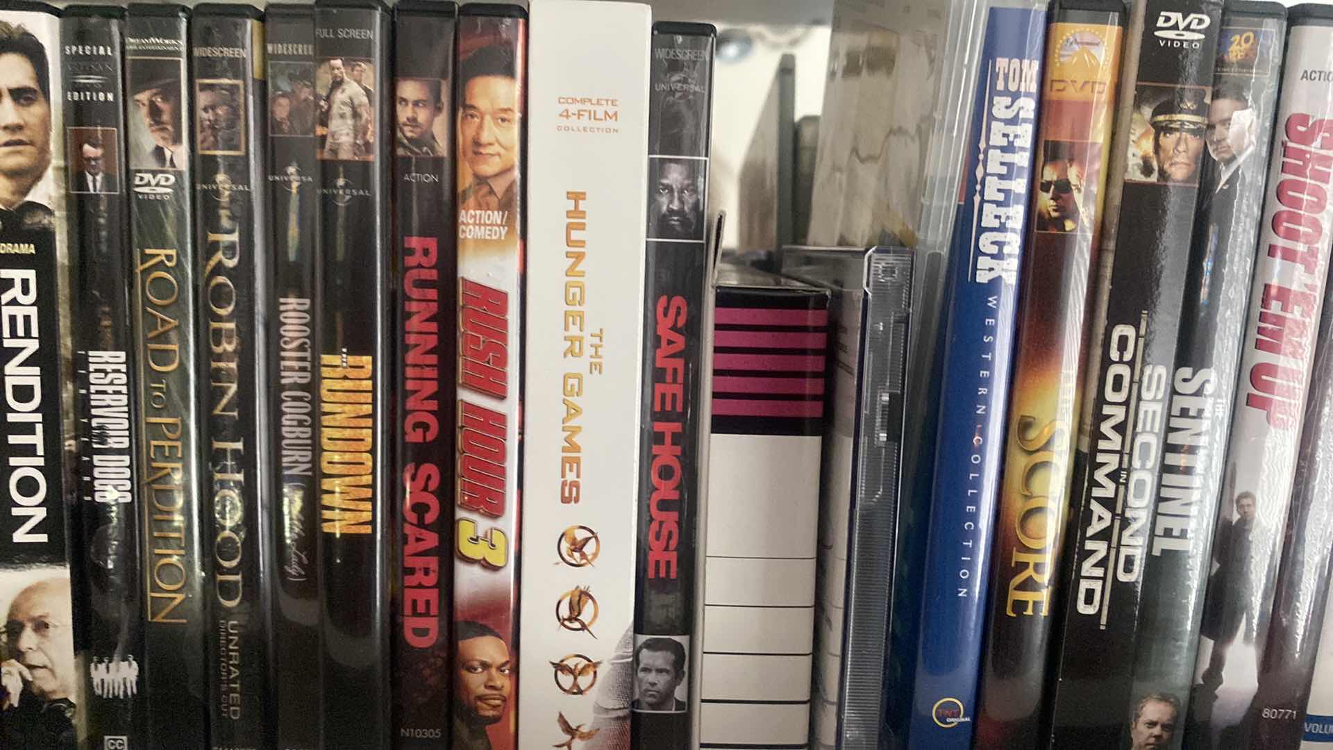 Photo 1 of SHELF OF 150 DVD MOVIES SEE PICTURES