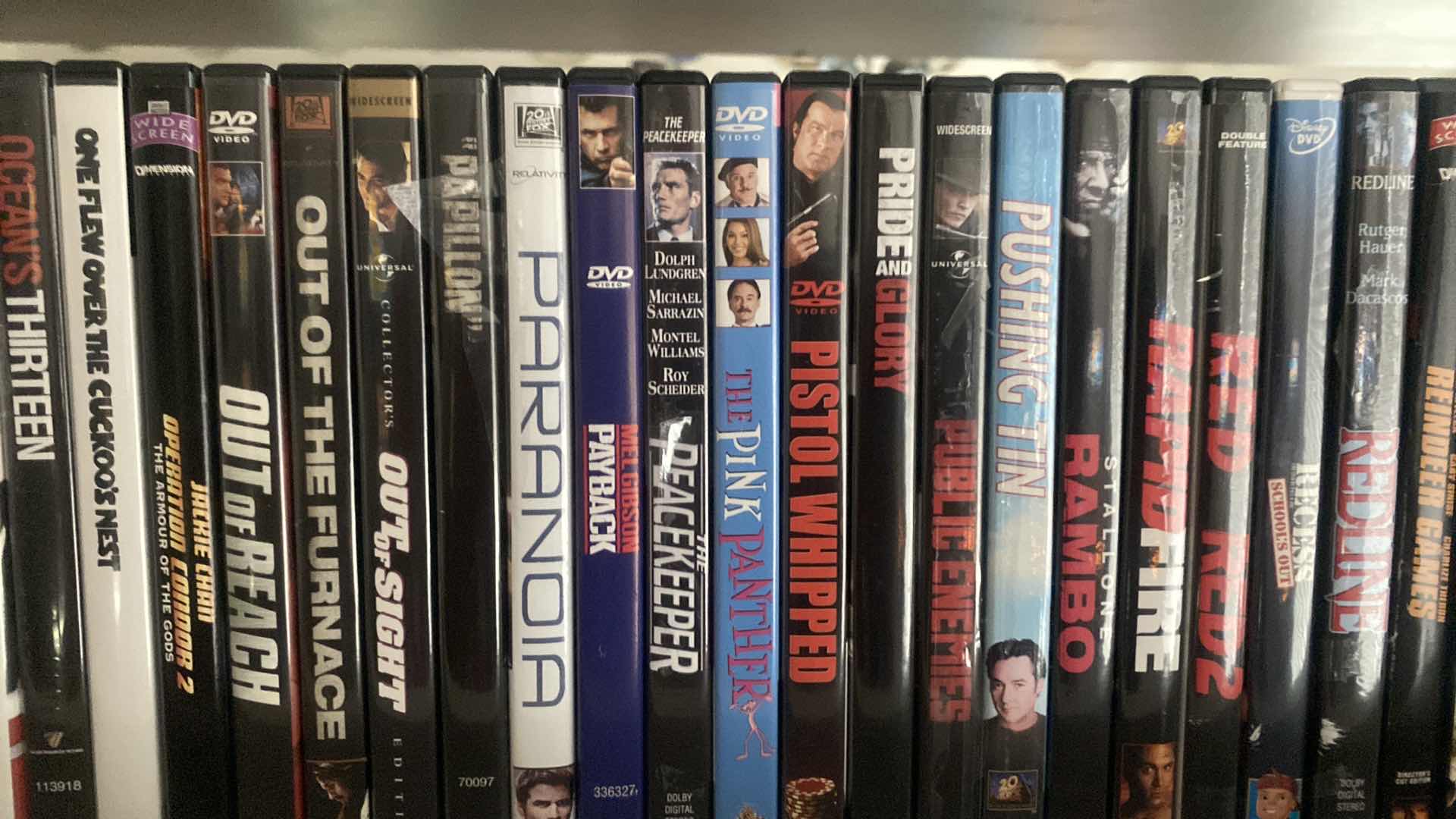 Photo 1 of SHELF OF 150 DVD MOVIES SEE PICTURES