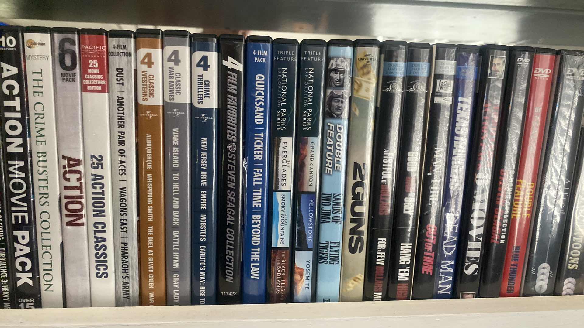 Photo 1 of SHELF OF 135 DVD MOVIES SEE PICTURES
