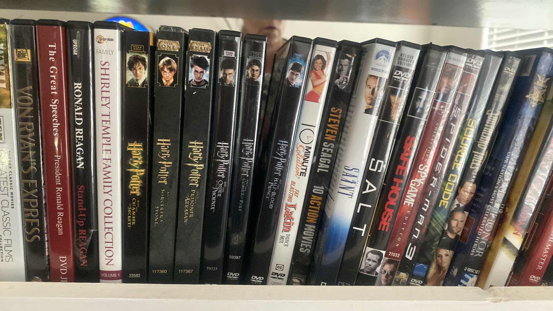 Photo 1 of SHELF OF 135 DVD MOVIES SEE PICTURES