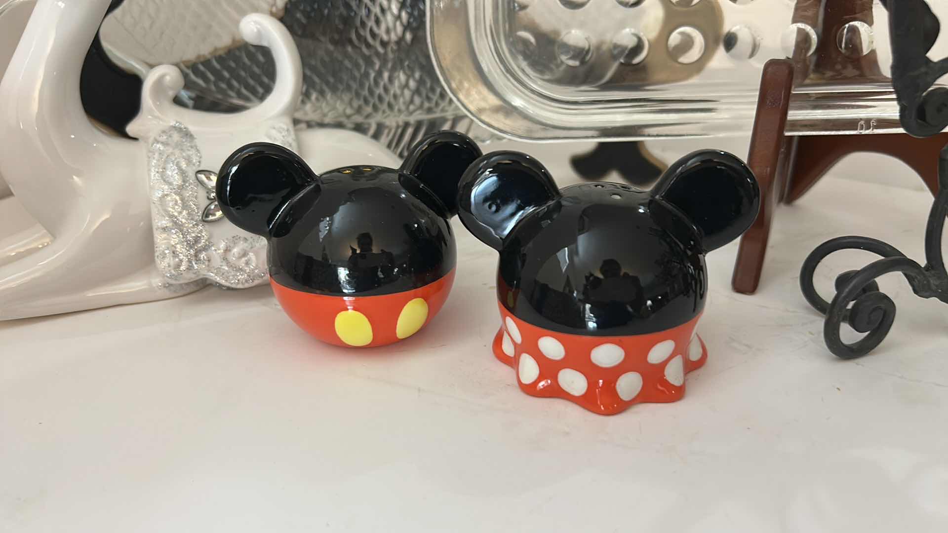 Photo 1 of HOME GOODS -DISNEY SALT AND PEPPER SHAKERS, GLASS PLATTERS, AND MORE