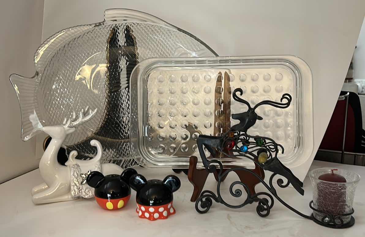 Photo 1 of HOME GOODS -DISNEY SALT AND PEPPER SHAKERS, GLASS PLATTERS, AND MORE