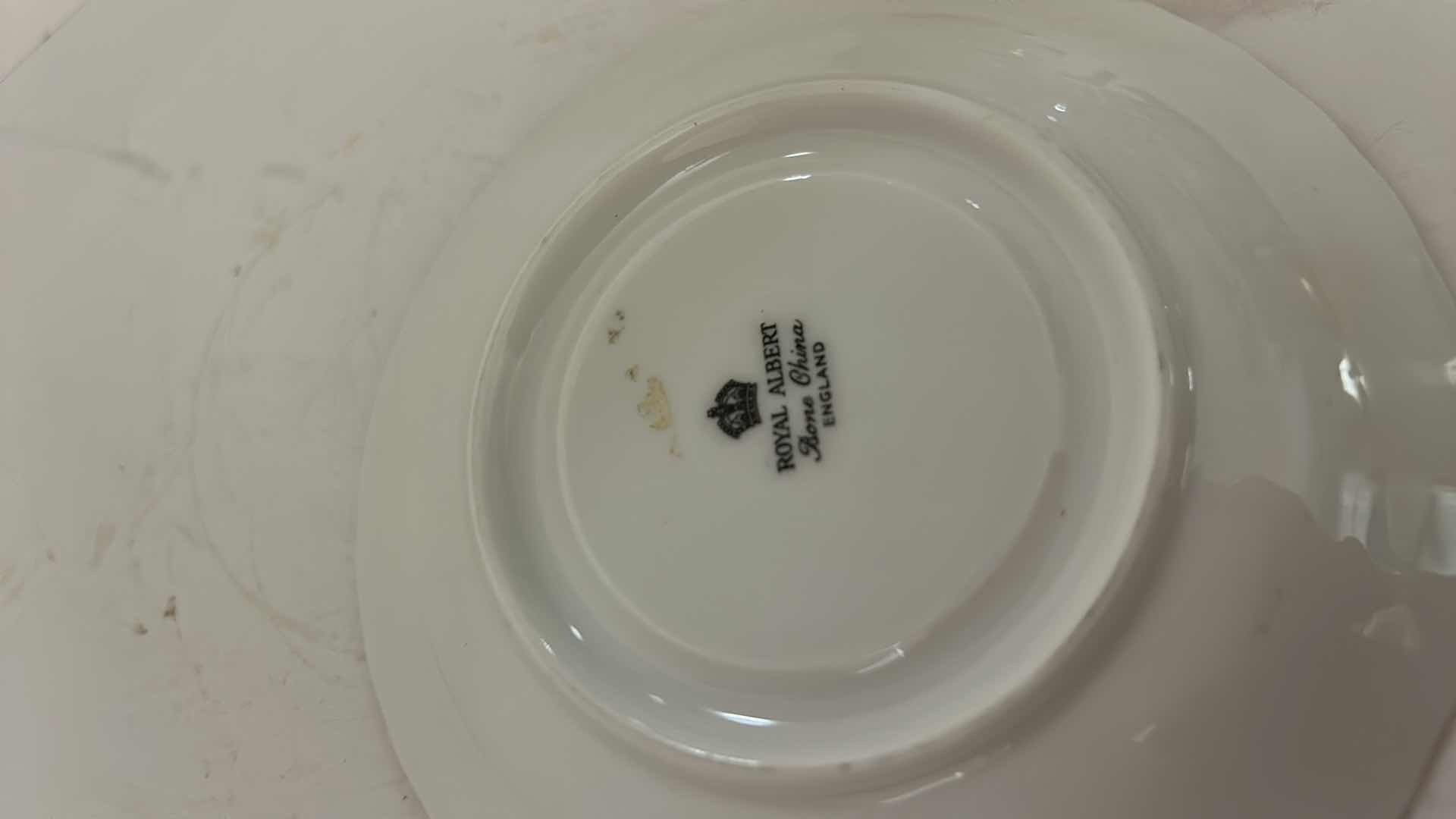 Photo 1 of ROYAL ALBERT FINE BONE CHINA, HAPPY ANNIVERSARY TEA CUP AND SAUCER