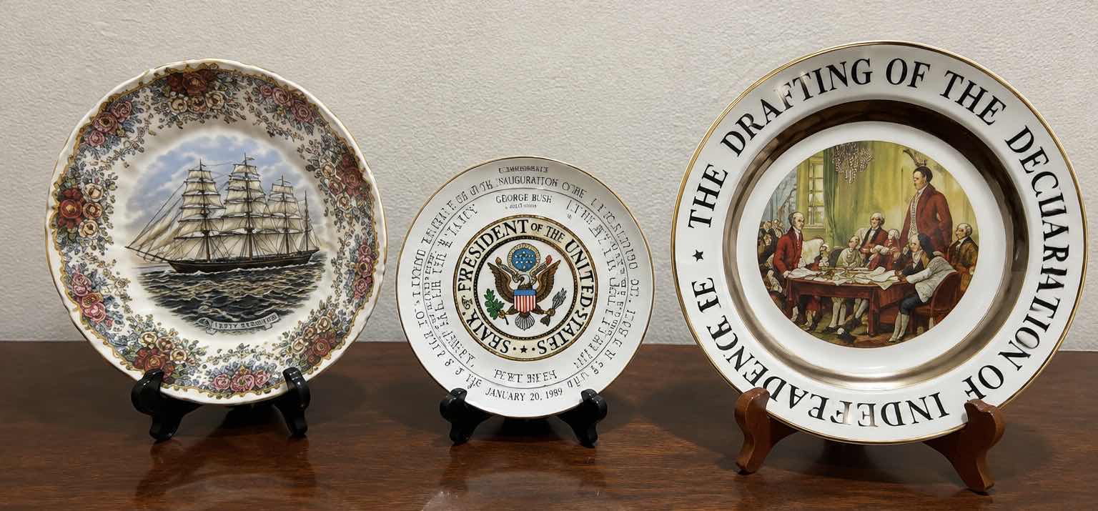 Photo 1 of 3-COMMEMORATIVE SOUVENIR COLLECTOR PLATES
