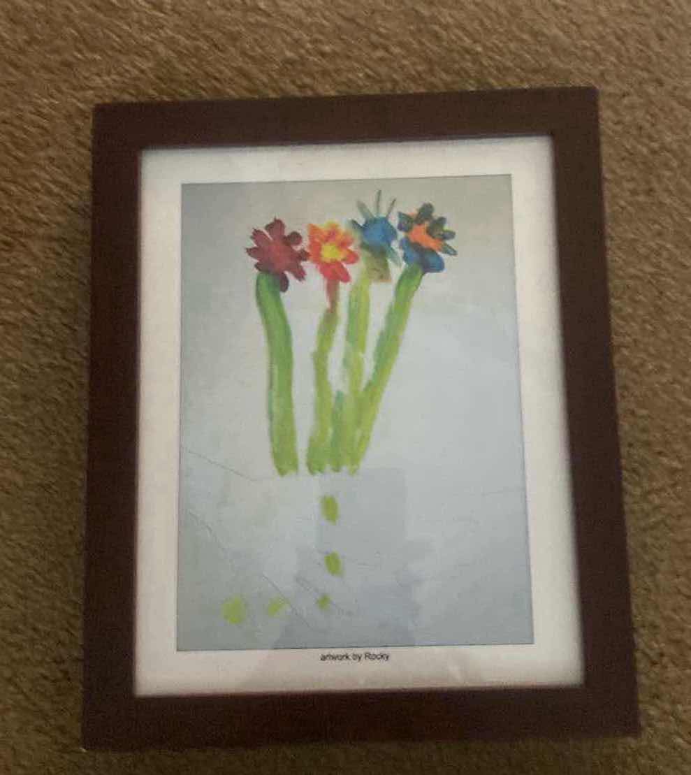 Photo 1 of FRAMED ARTWORK BY ROCKY FLOWERS & DAD LARGEST 11” X 9”