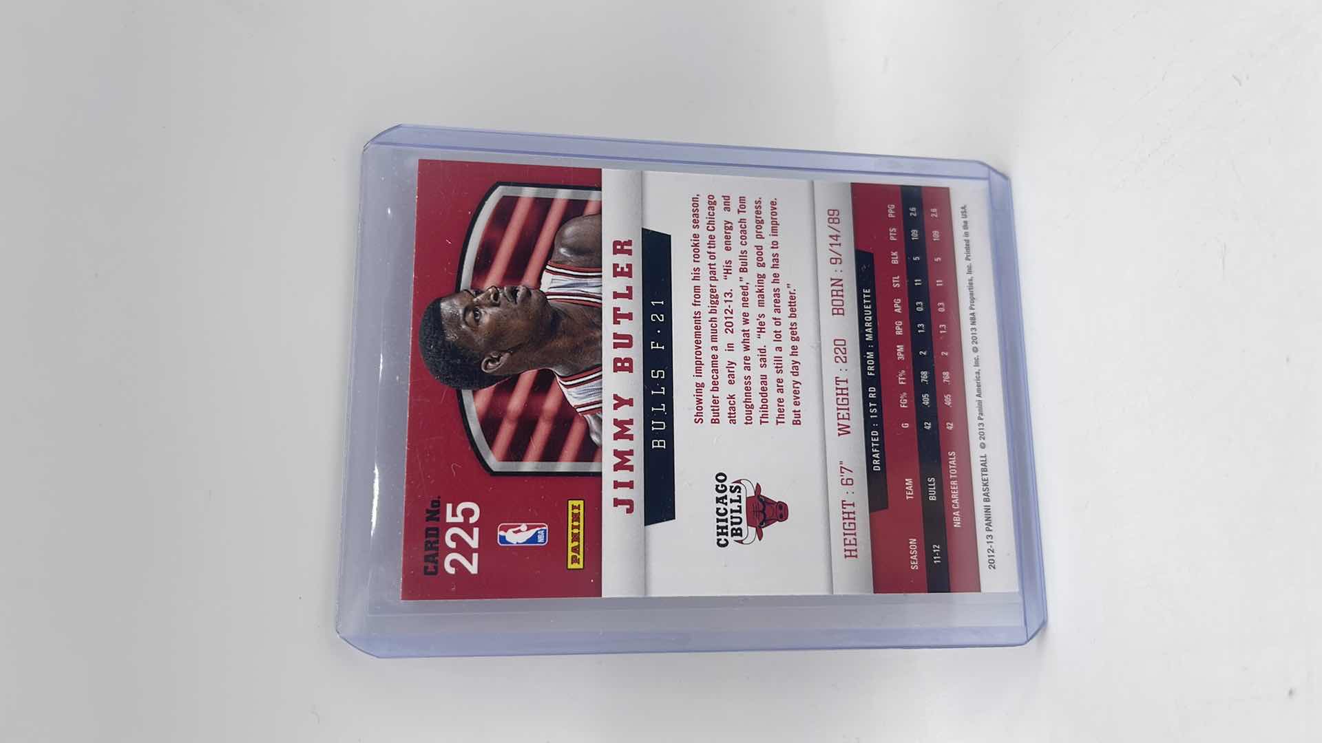 Photo 1 of 2012-13 JIMMY BUTLER PANINI ROOKIE CARD 225 APPROX VALUE $125