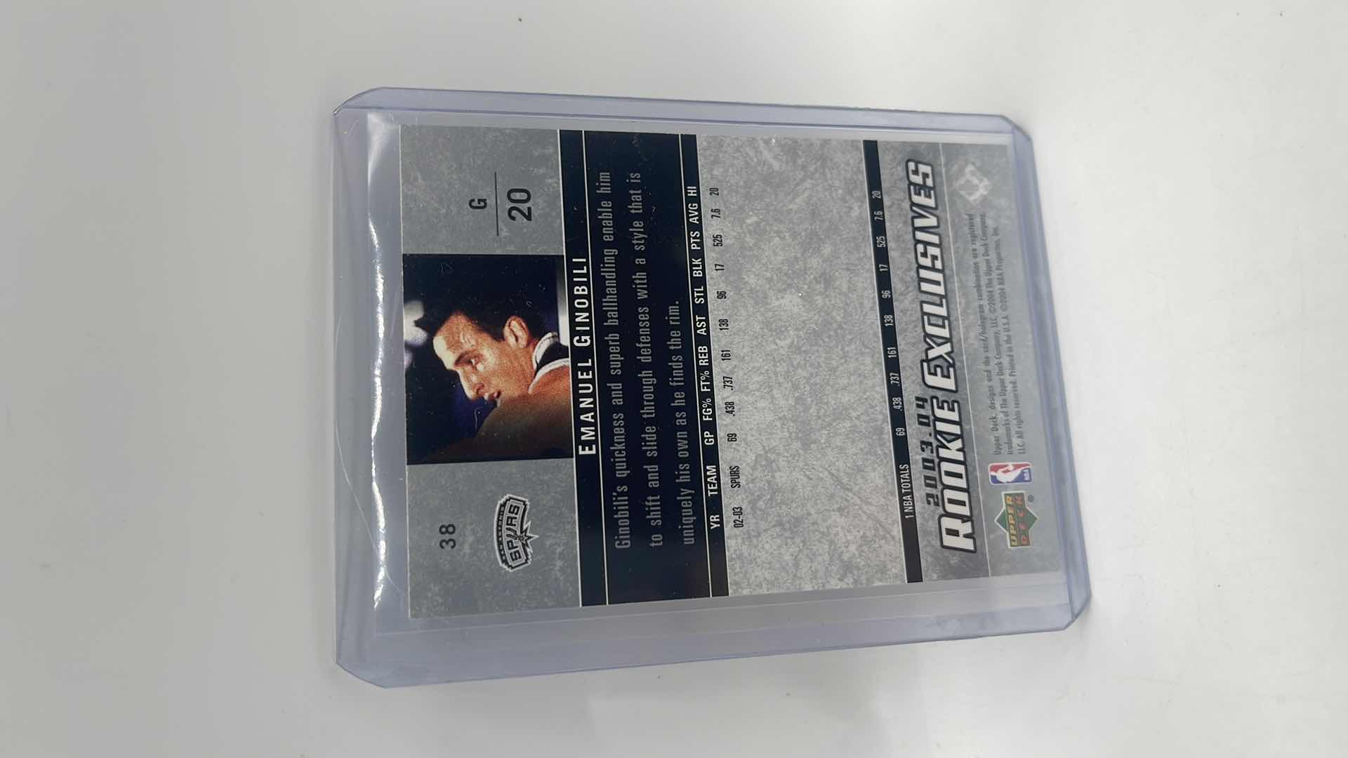 Photo 1 of 2003-04 MANU GINOBILI UPPER DECK ROOKIE CARD 38