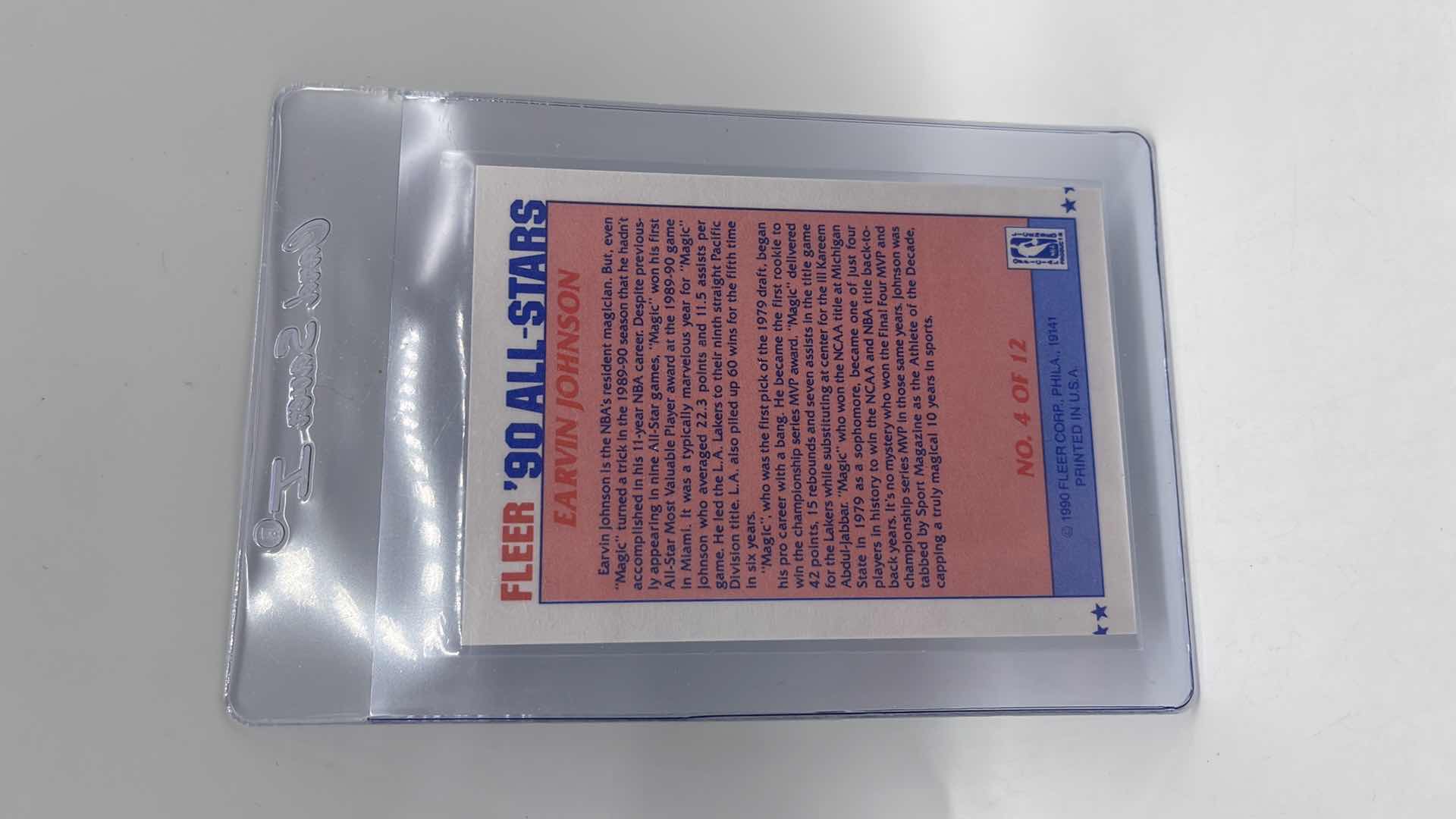 Photo 1 of 1990 MAGIC JOHNSON FLEER CARD 4 APPROX VALUE $125