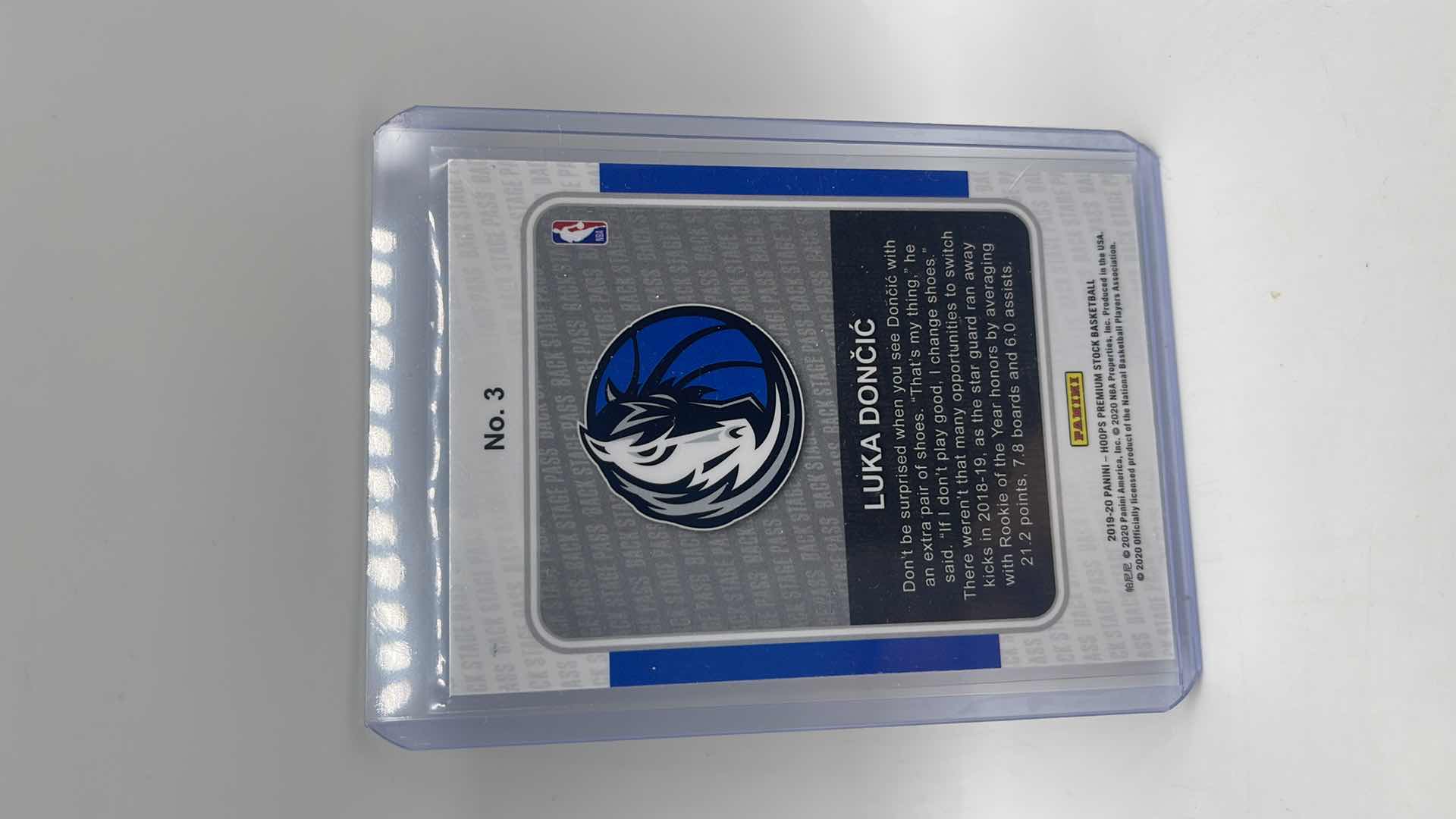 Photo 1 of 2019-20 LUKA DONCIC PANINI HOOPS PREMIUM STOCK CARD 3 APPROX VALUE $55