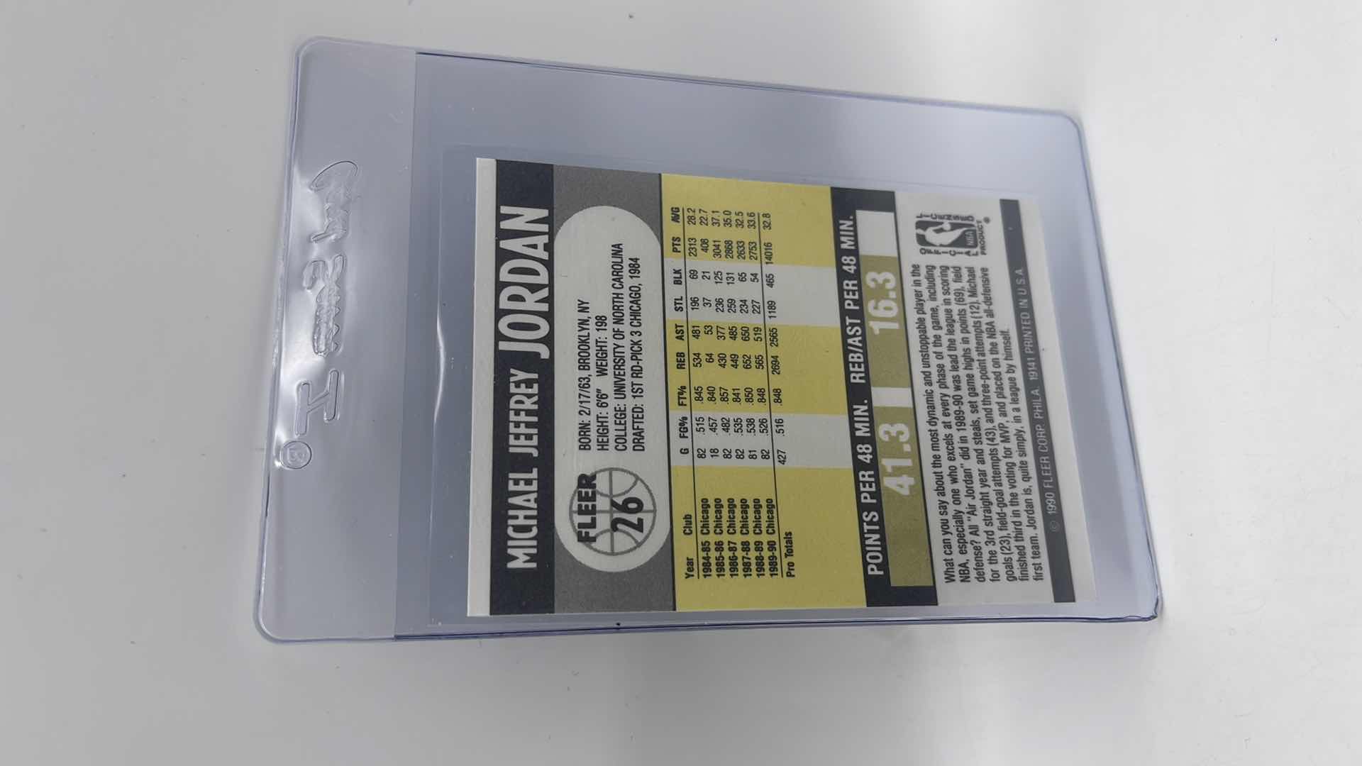 Photo 1 of 1990 MICHAEL JORDAN FLEER CARD 26 APPROX VALUE $200