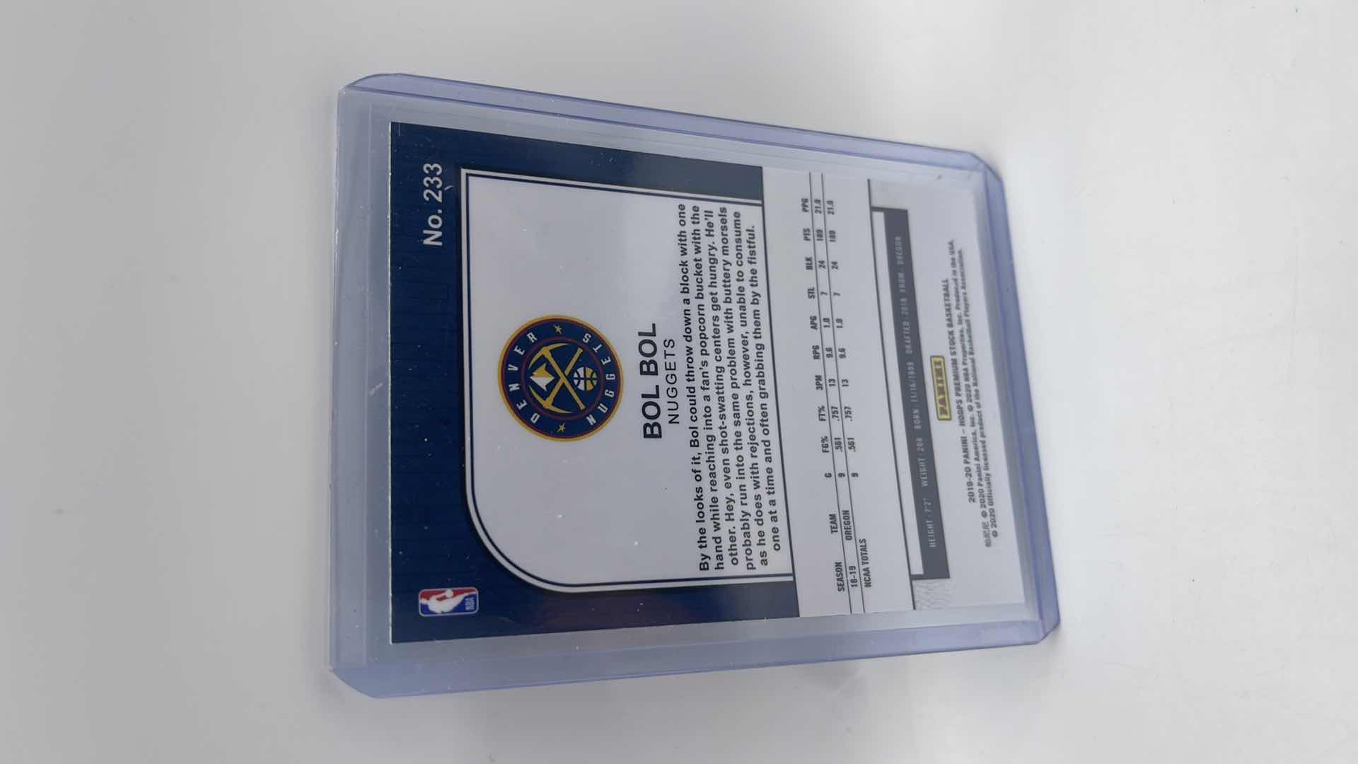 Photo 1 of 2019-20 BOL BOL NBA HOOPS ROOKIE CARD 233