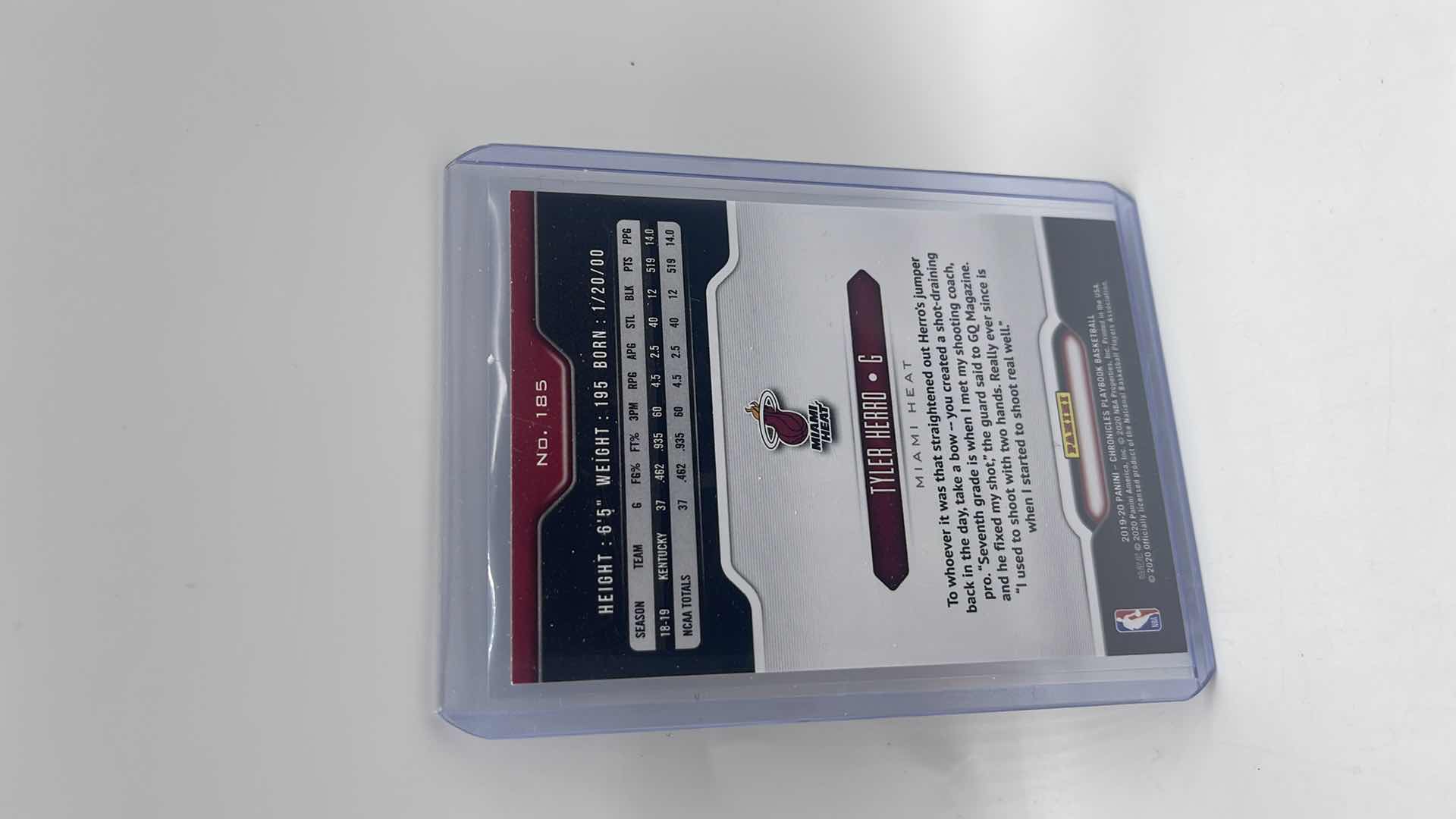 Photo 1 of 2019-20 TYLER HERRO PANINI ROOKIE CARD 185 APPROX VALUE $50