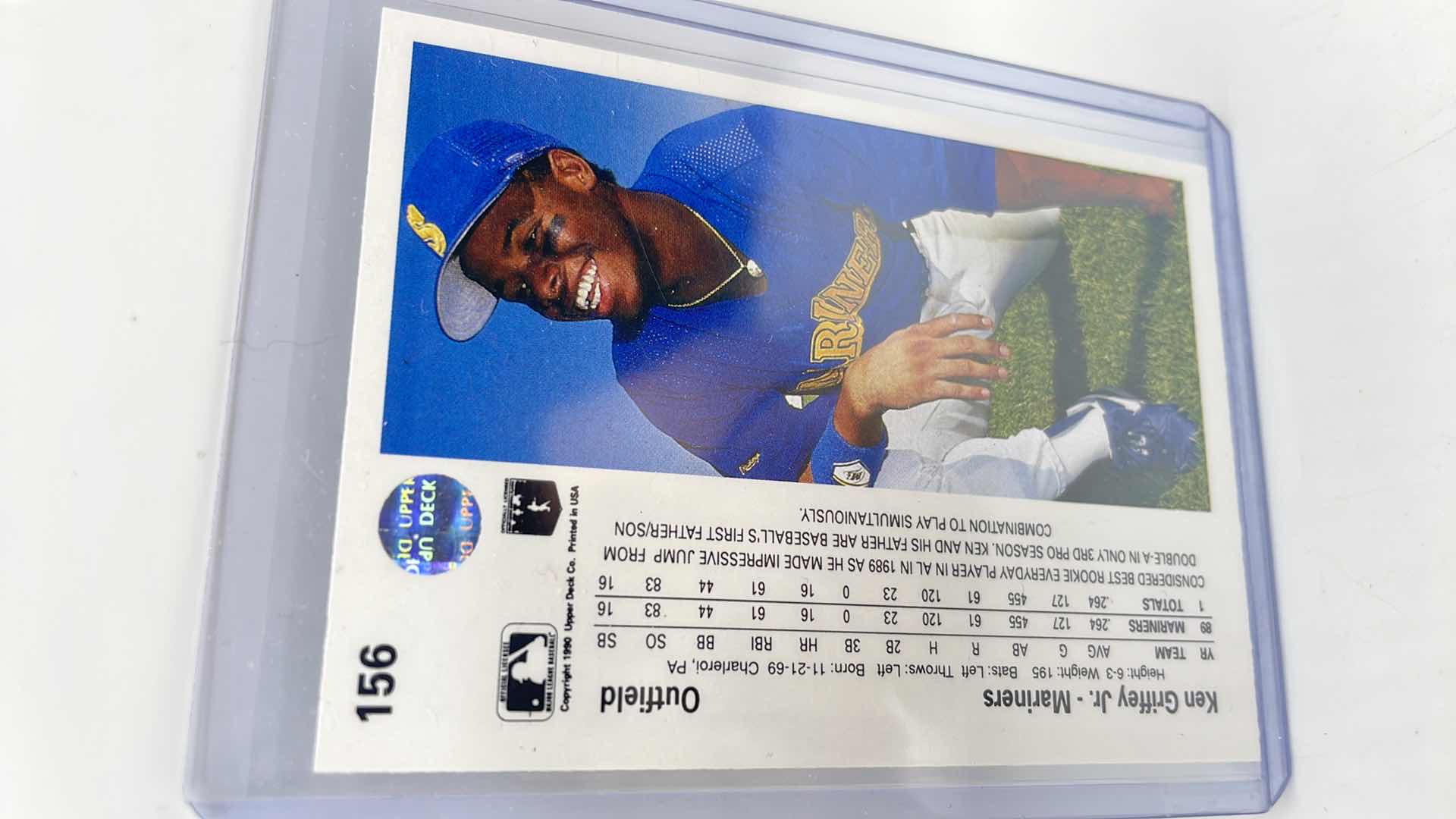 Photo 1 of 1990 KEN GRIFFEY JR. UPPER DECK ERROR CARD 156