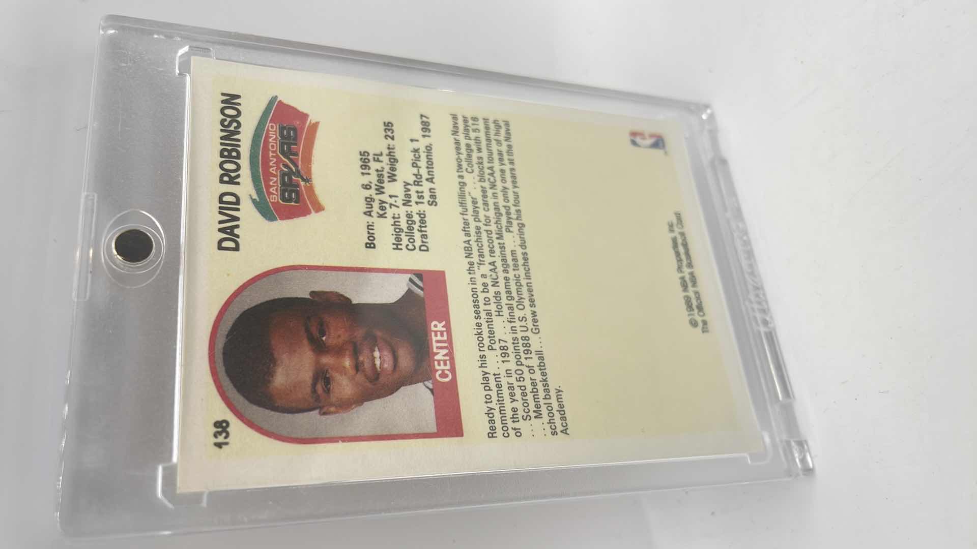 Photo 1 of 1989 DAVID ROBINSON NBA HOOPS ROOKIE CARD 138