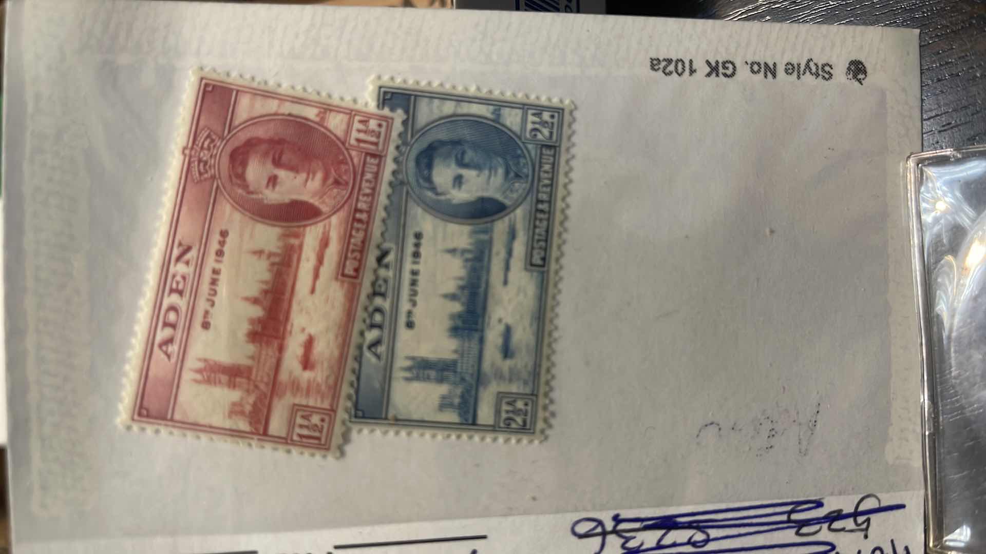 Photo 1 of (2) ADEN 1946 STAMPS