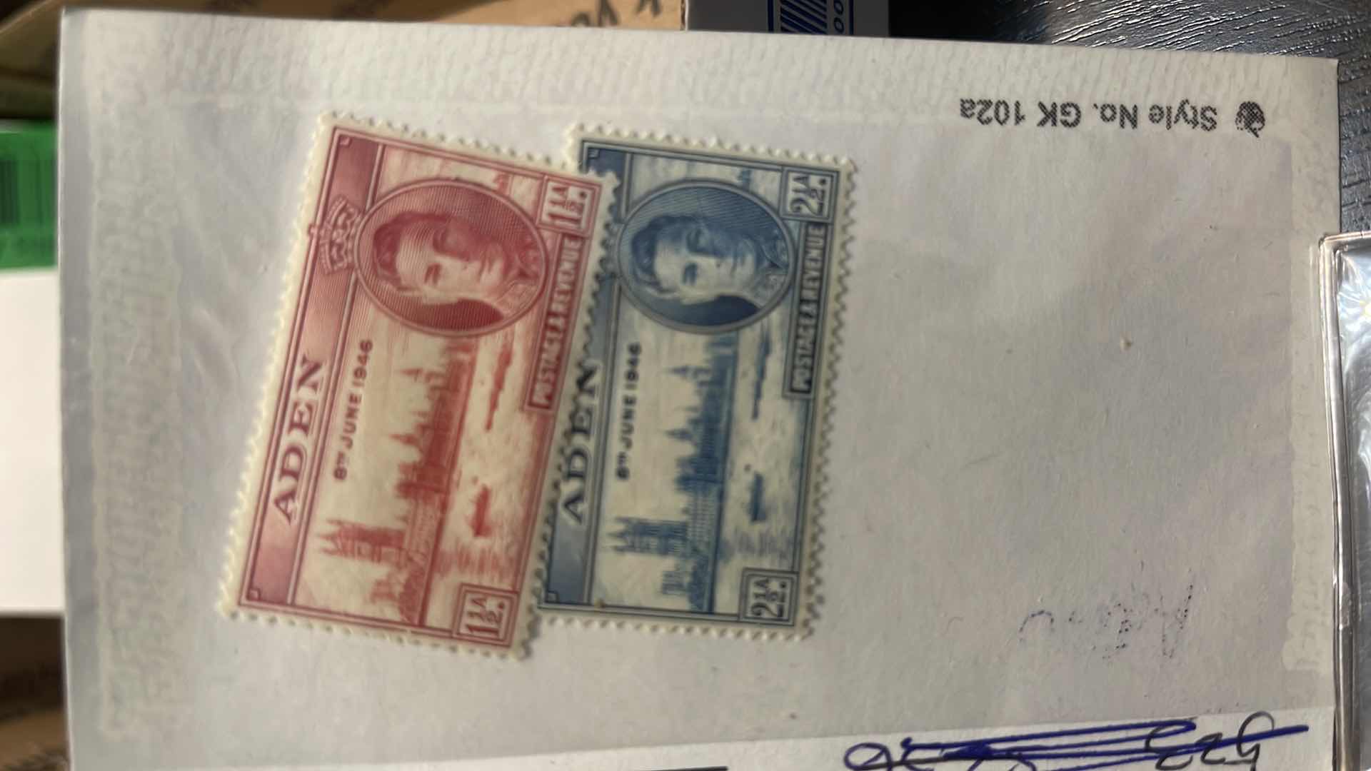 Photo 1 of (2) ADEN 1946 STAMPS