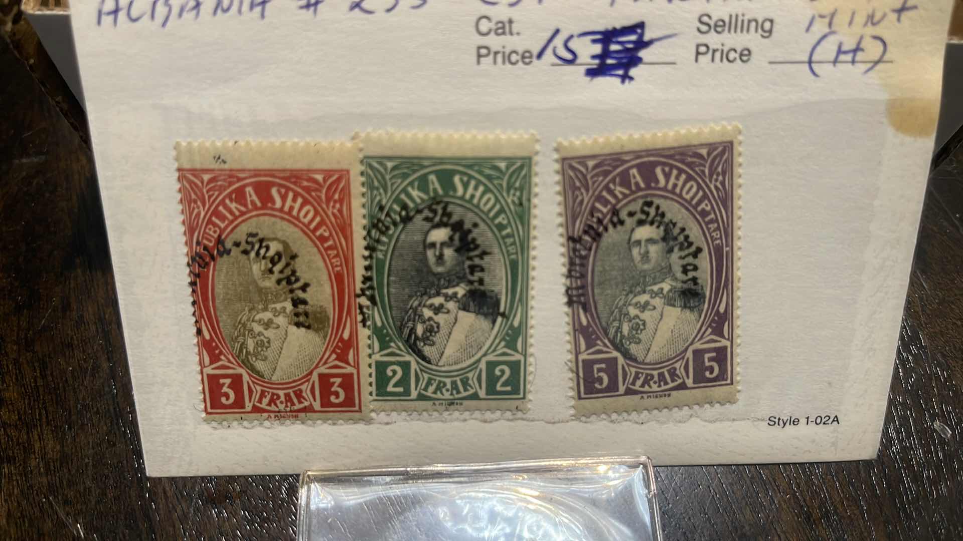 Photo 1 of (3) ALBANIA #235-237 PARTIAL STAMP SET