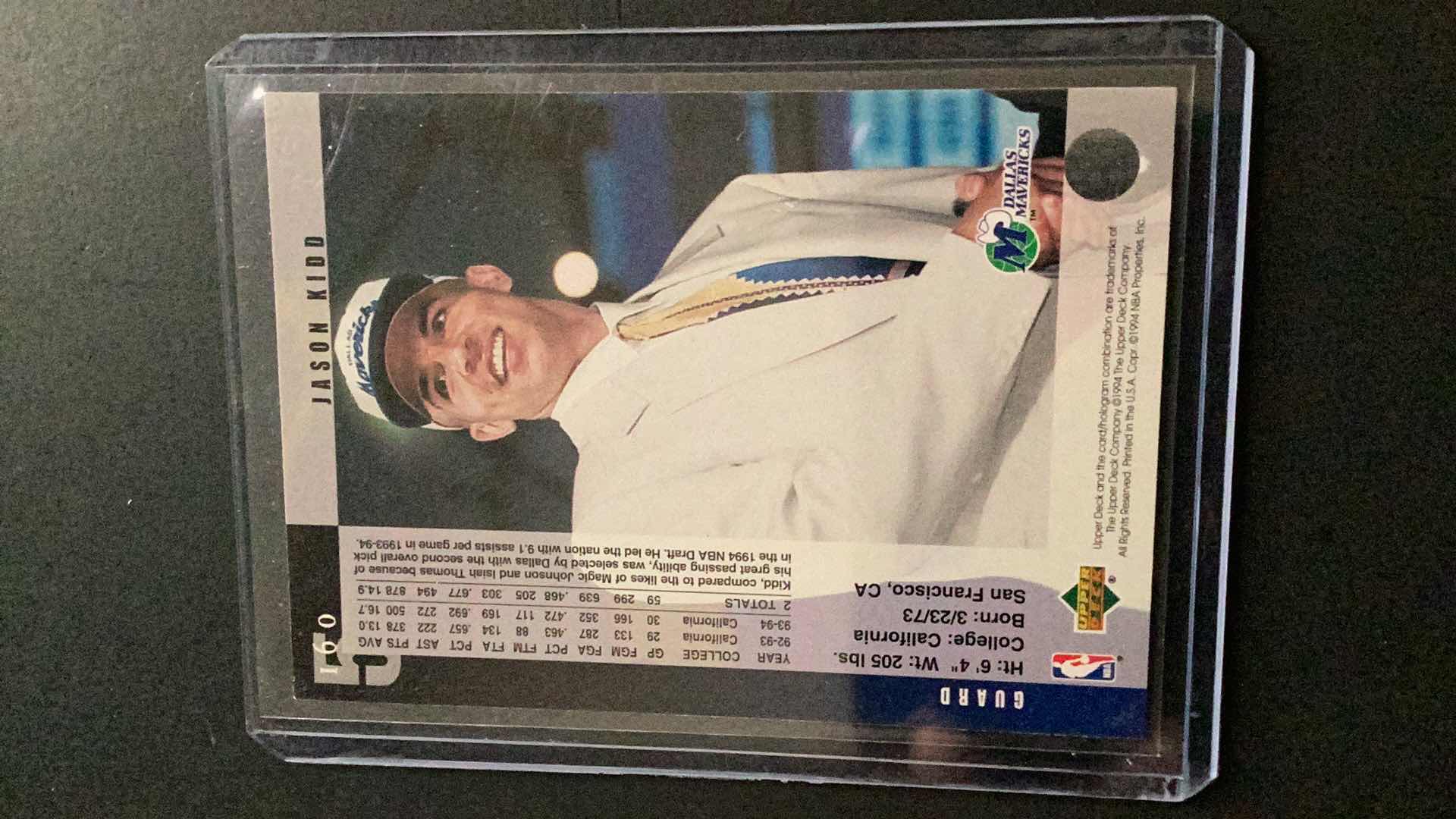 Photo 1 of 1994 UPPER DECK JASON KIDD ROOKIE CARD #160
