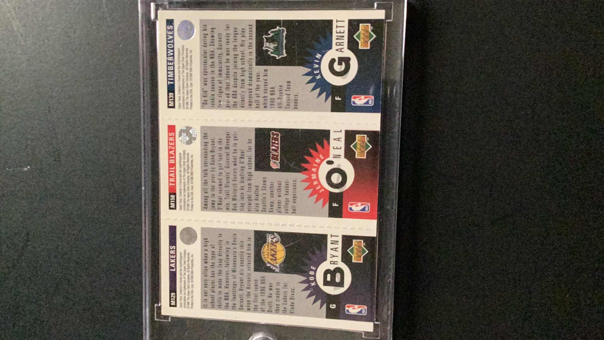 Photo 1 of 1996 UPPER DECK STICKERS: KOBE BRYANT, KEVIN GARNETT