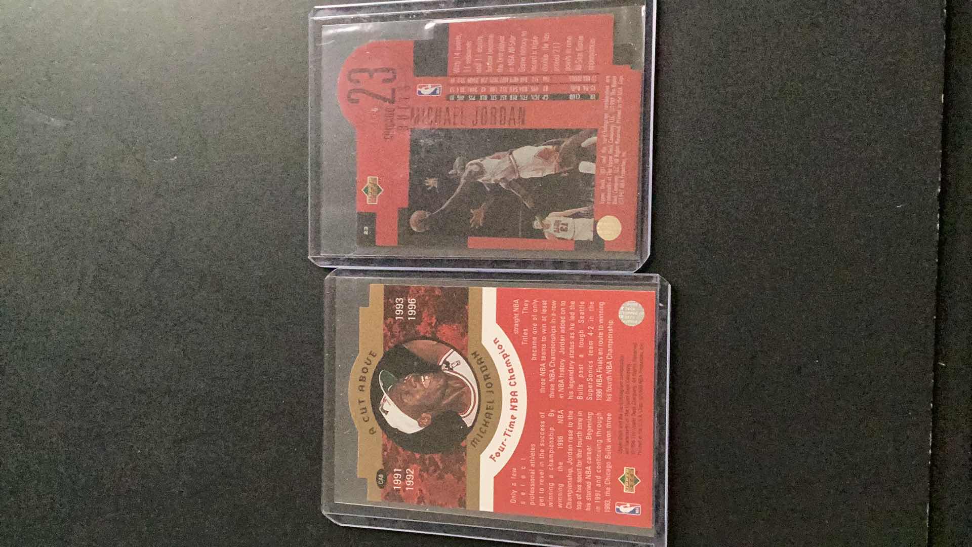 Photo 1 of 1996 UPPER DECK DIE CUT MICHAEL JORDAN, AND 1997 UPPER DECK UD3 HOLOGRAM