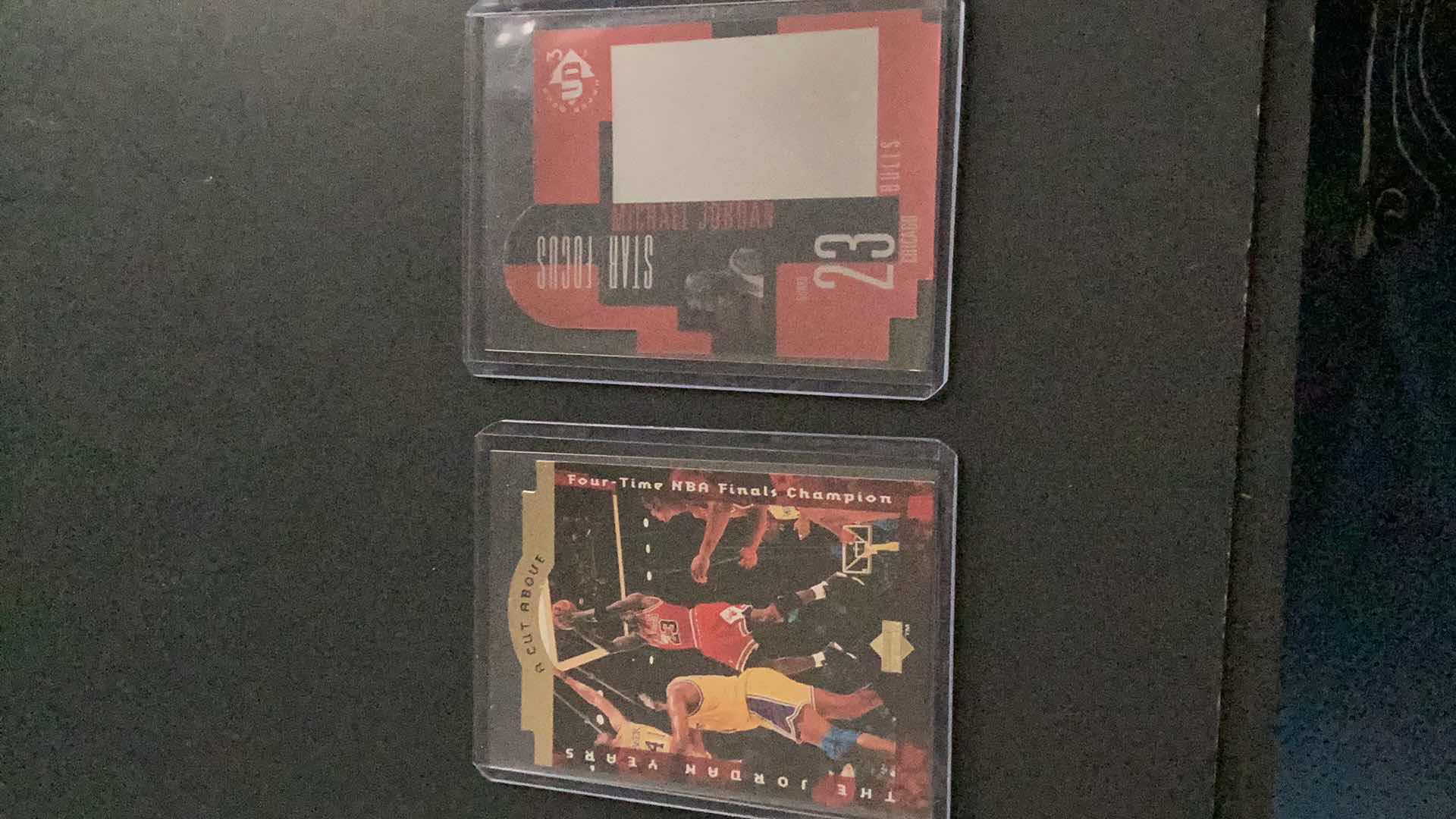 Photo 1 of 1996 UPPER DECK DIE CUT MICHAEL JORDAN, AND 1997 UPPER DECK UD3 HOLOGRAM