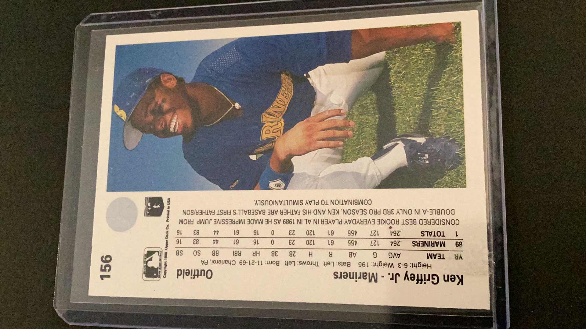 Photo 1 of 1990 UPPER DECK KEN GRIFFEY JR.ROOKIE ERROR CARD # 156