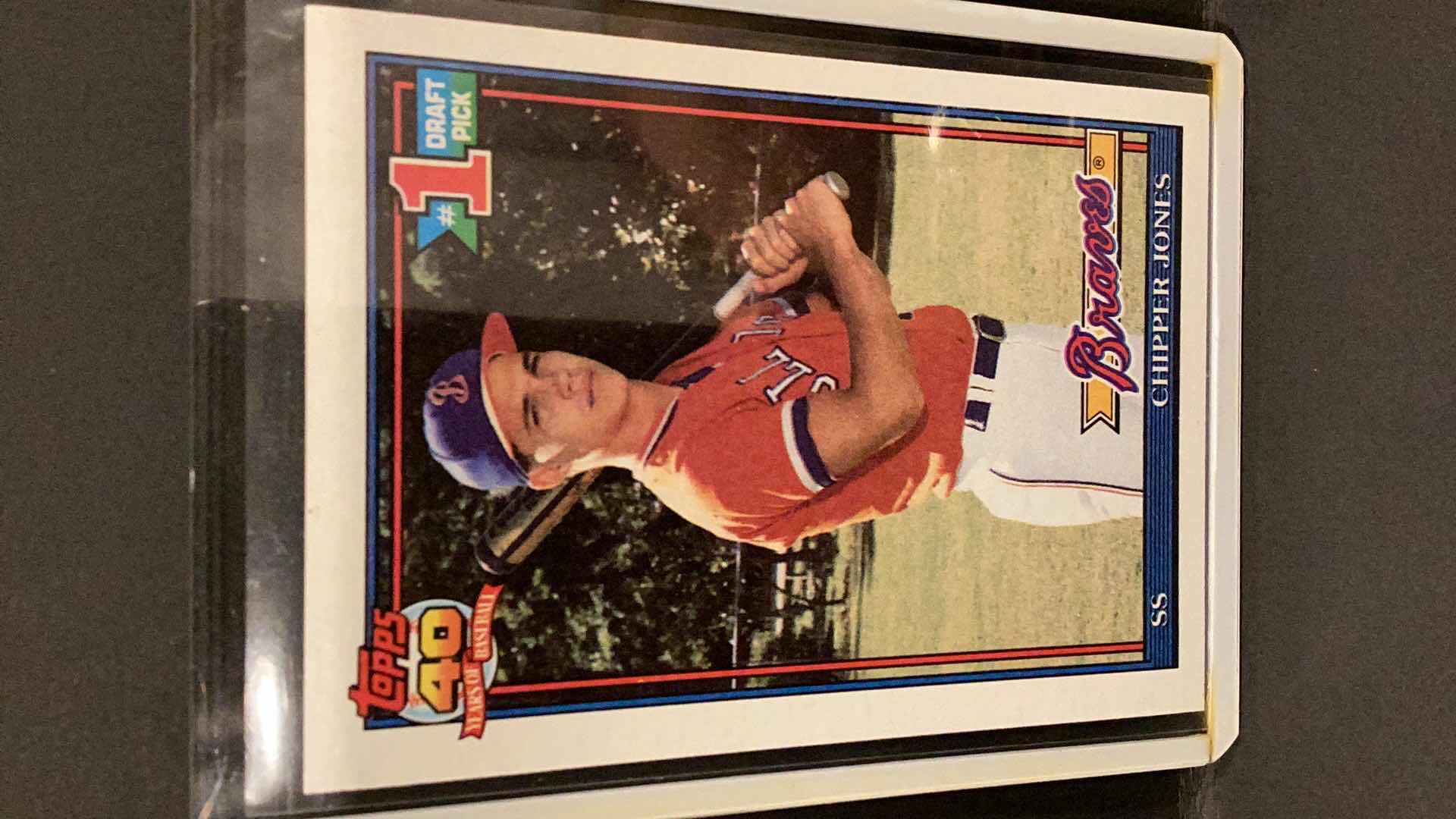 Photo 1 of 1991 TOPPS CHIPPER JONES ROOKIE CARD #333