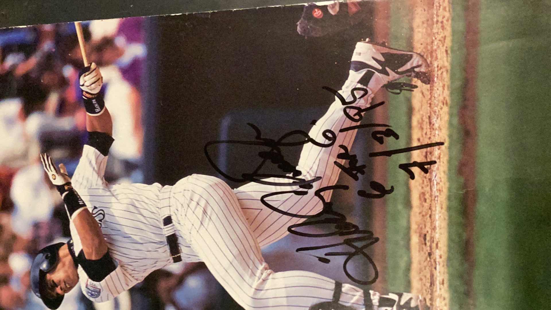 Photo 1 of 1995 ANDRES GALARRAGA “6 FOR 6” AUTOGRAPHED 8 X 10