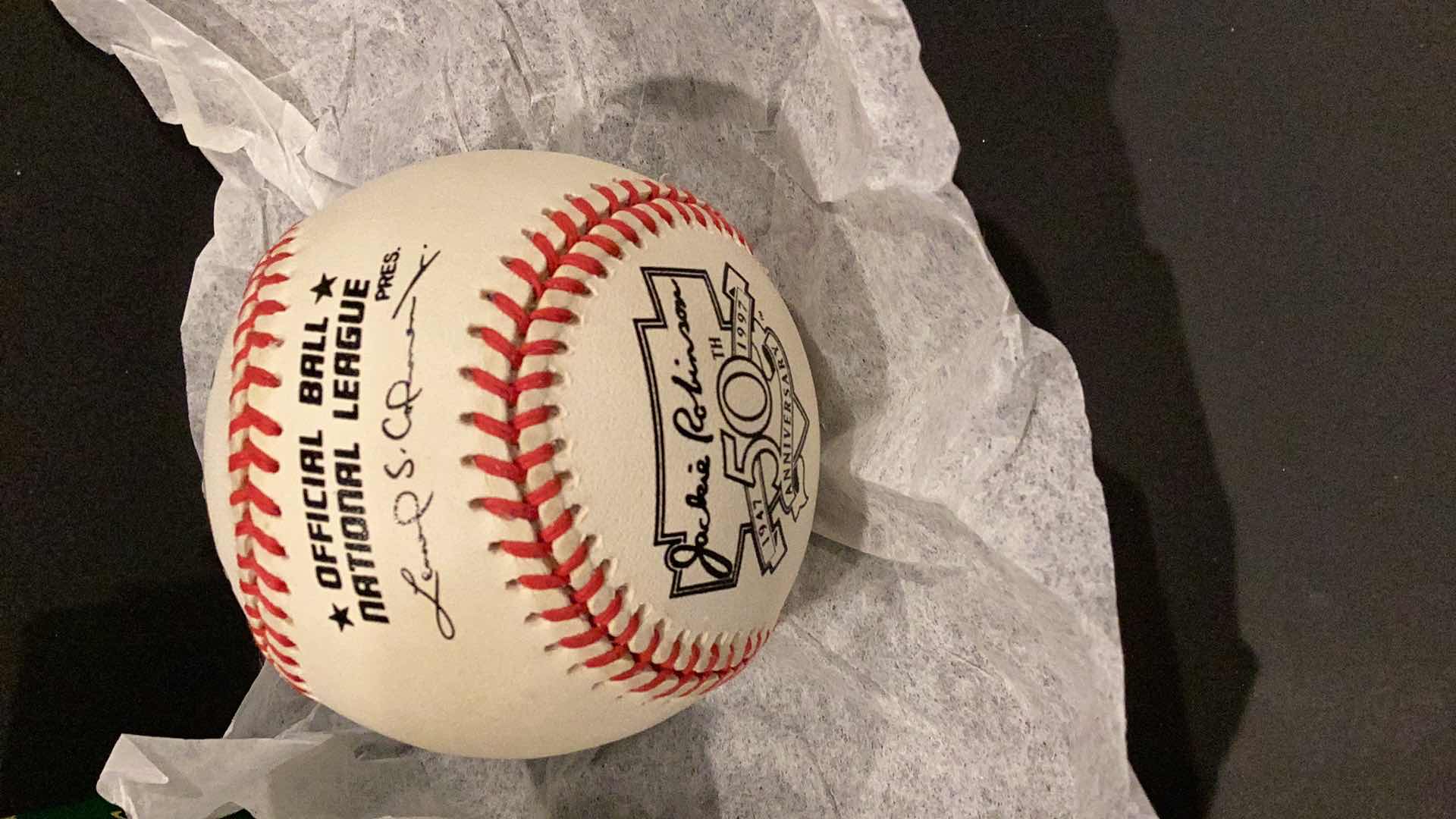 Photo 1 of 2 JACKIE ROBINSON 50TH ANNIVERSARY RAWLINGS BASEBALLS