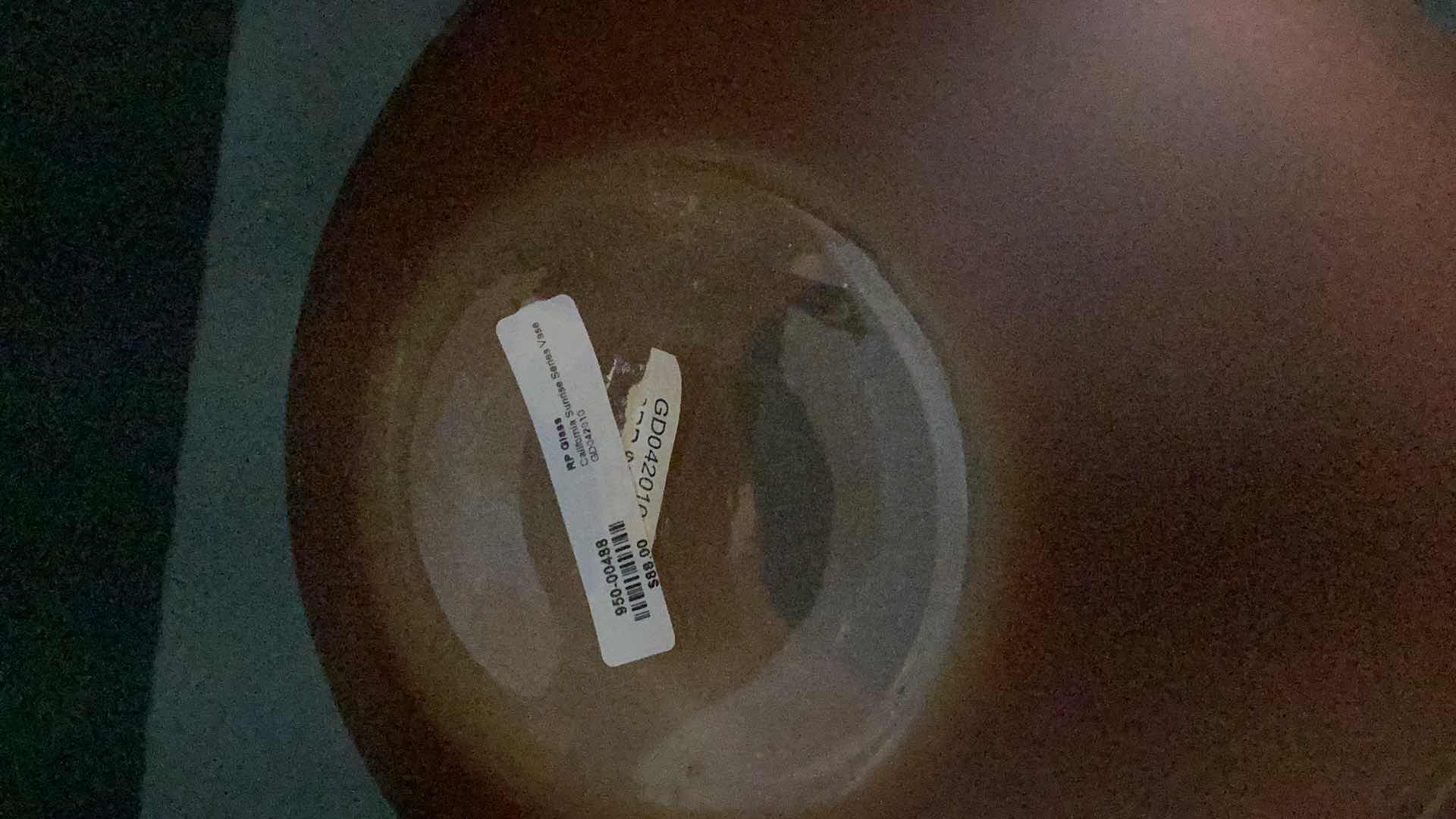 Photo 1 of R P GLASS CALIFORNIA SUNRISE SERIES 9” X H 8” $88