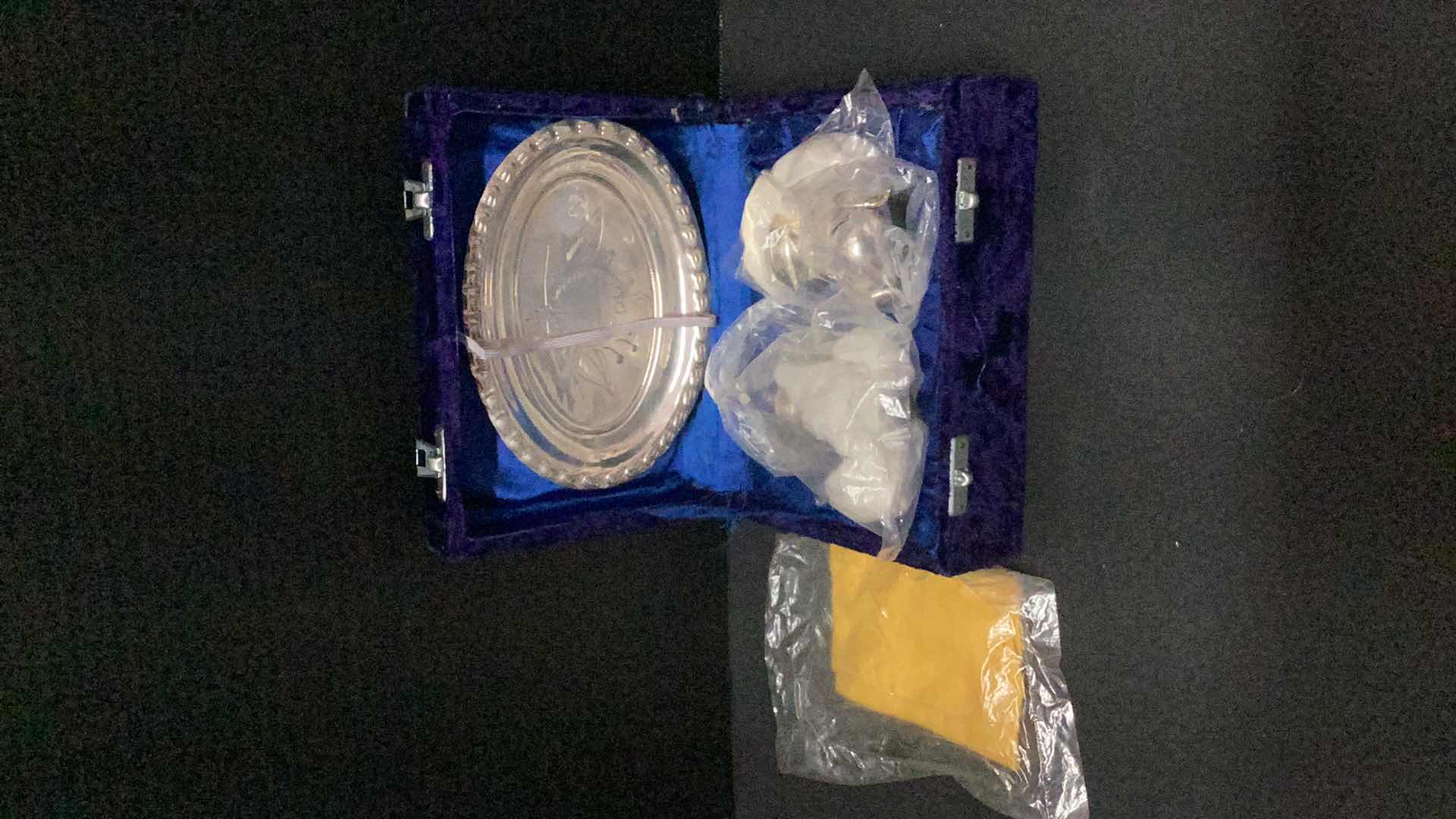 Photo 1 of METAL SALT AND PEPPER SHAKERS WITH TRAY AND CASE