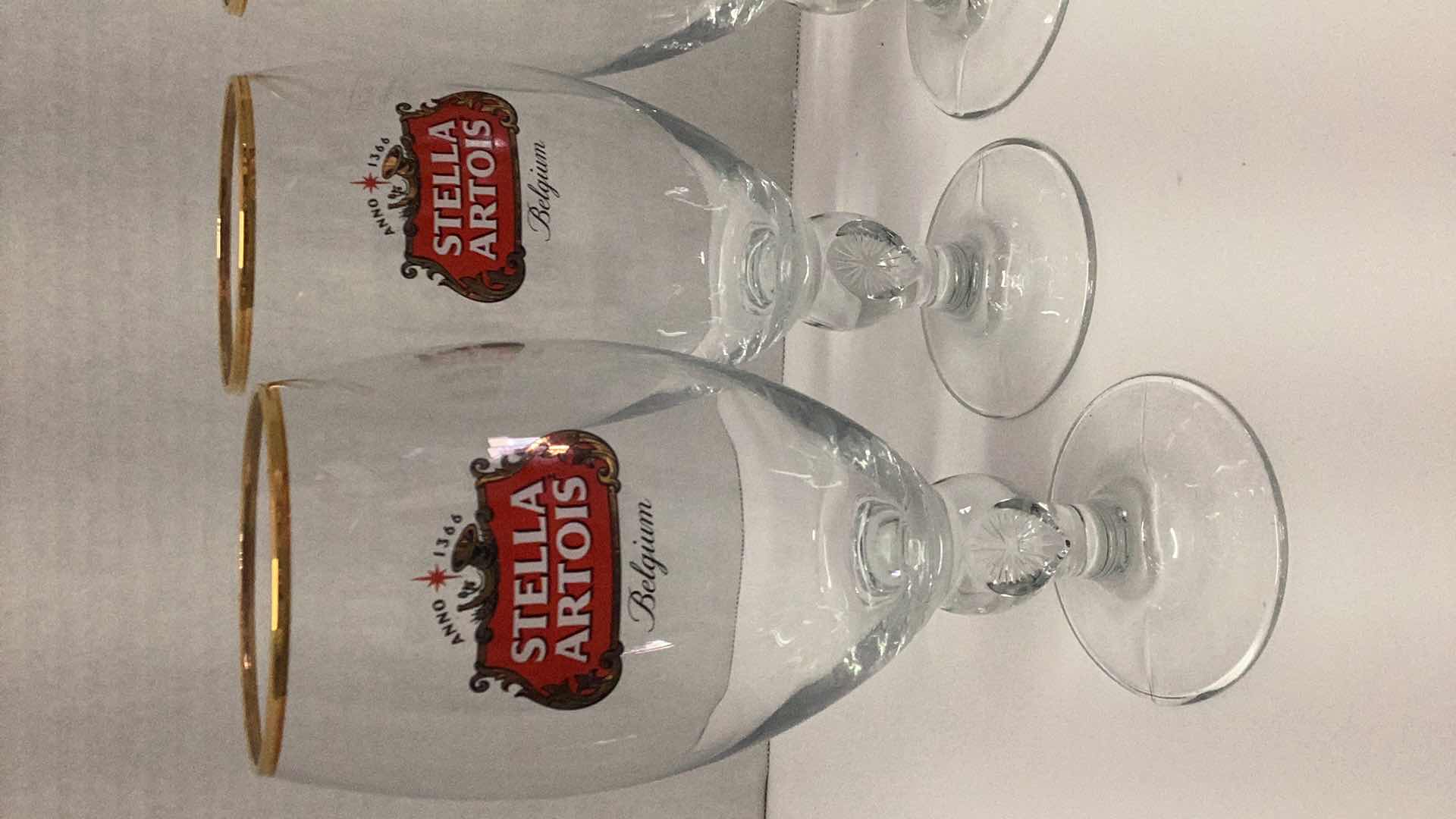 Photo 1 of 5 STELLA ARTOIS BELGIUM BEER GLASSES