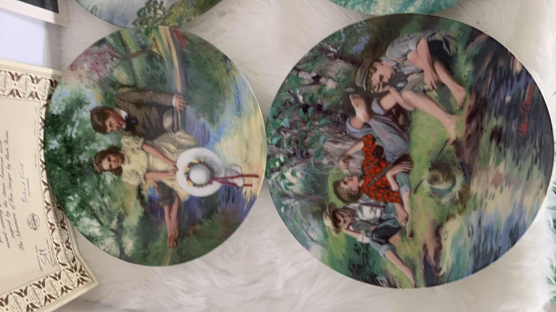 Photo 1 of 4- COLLECTIBLE KNOWLES LIMITED EDITION NUMBERED PLATES W COA AND BOXES