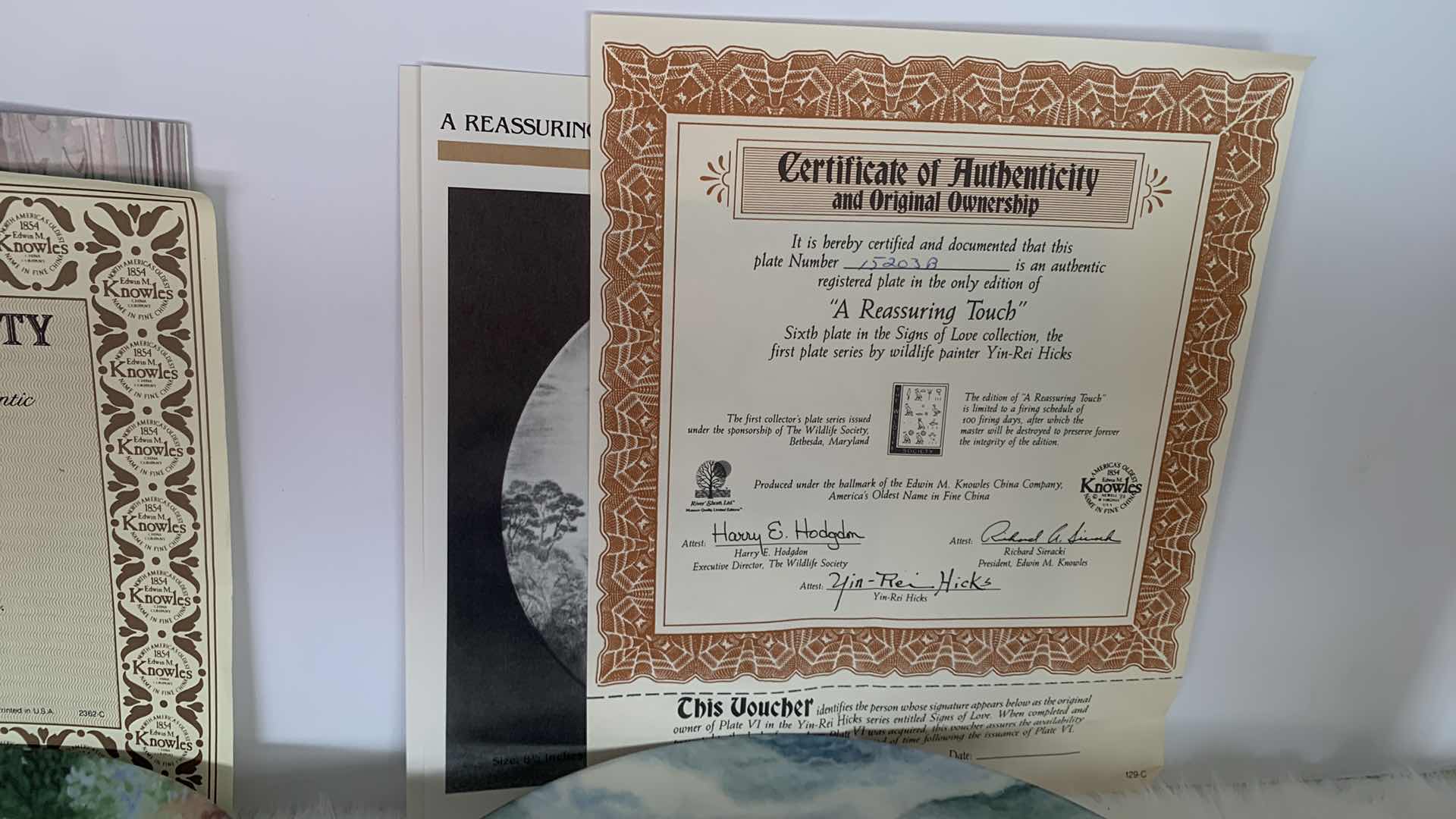 Photo 1 of 4- COLLECTIBLE KNOWLES LIMITED EDITION NUMBERED PLATES W COA AND BOXES